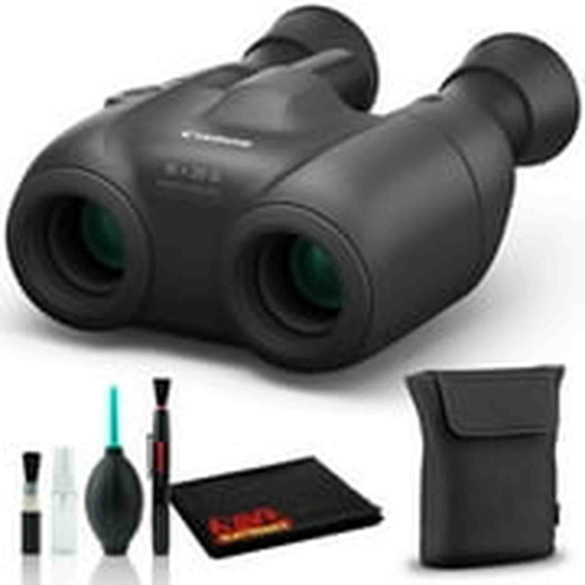 Canon 10x20 IS Image Stabilized Binocular Bundle with Cleaning Kit