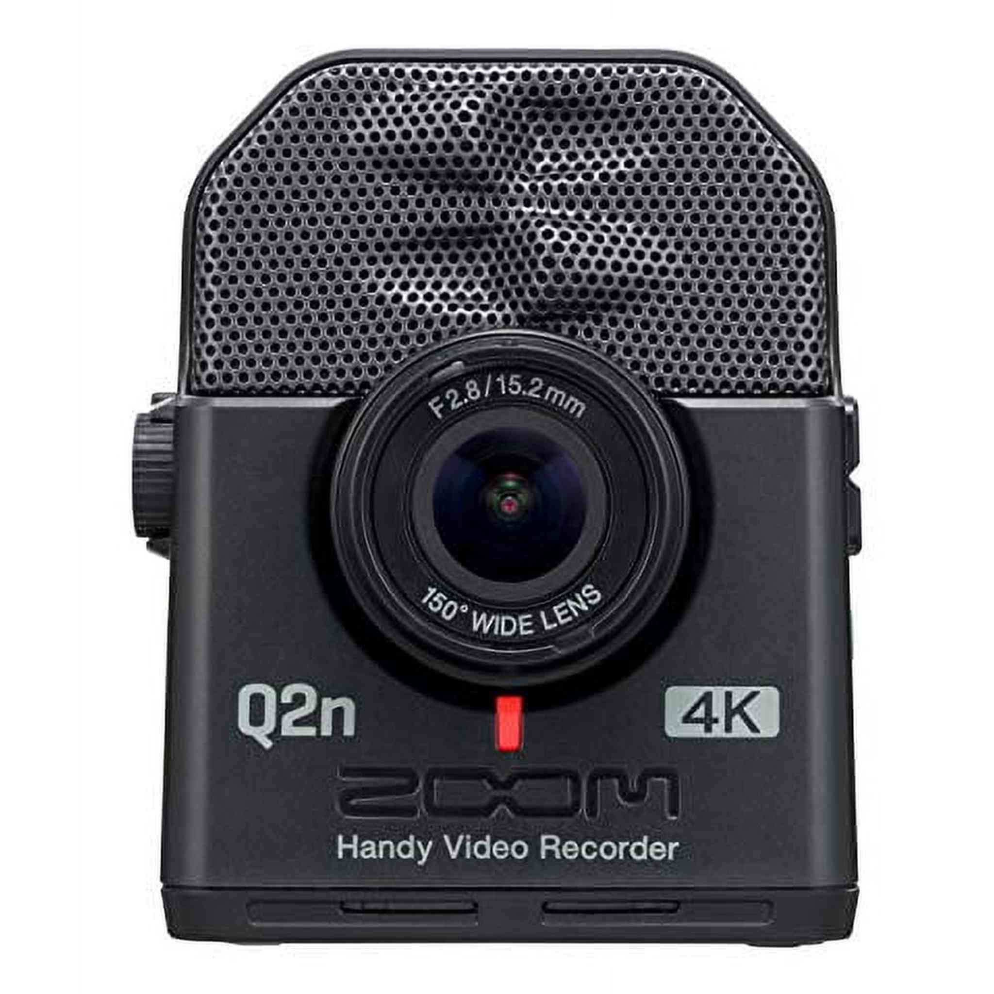 Zoom Q2n-4K Handy Video Recorder, 4K/30P Ultra High Definition Video, Compact Size, Stereo Microphones, Wide Angle Lens, for Recording Music, Video, YouTube Videos, Livestreaming Zoom