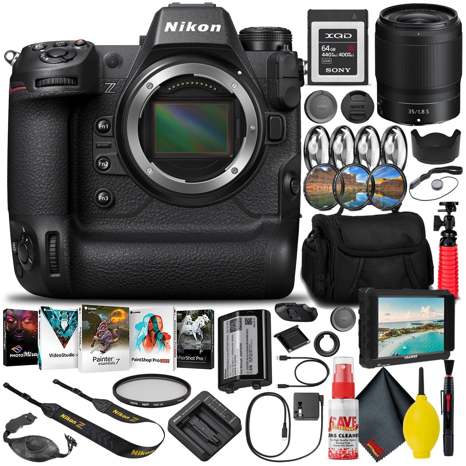 Nikon Z9 Mirrorless Camera 1669 with 35mm Lens + 64GB XQD Card INTL Nikon