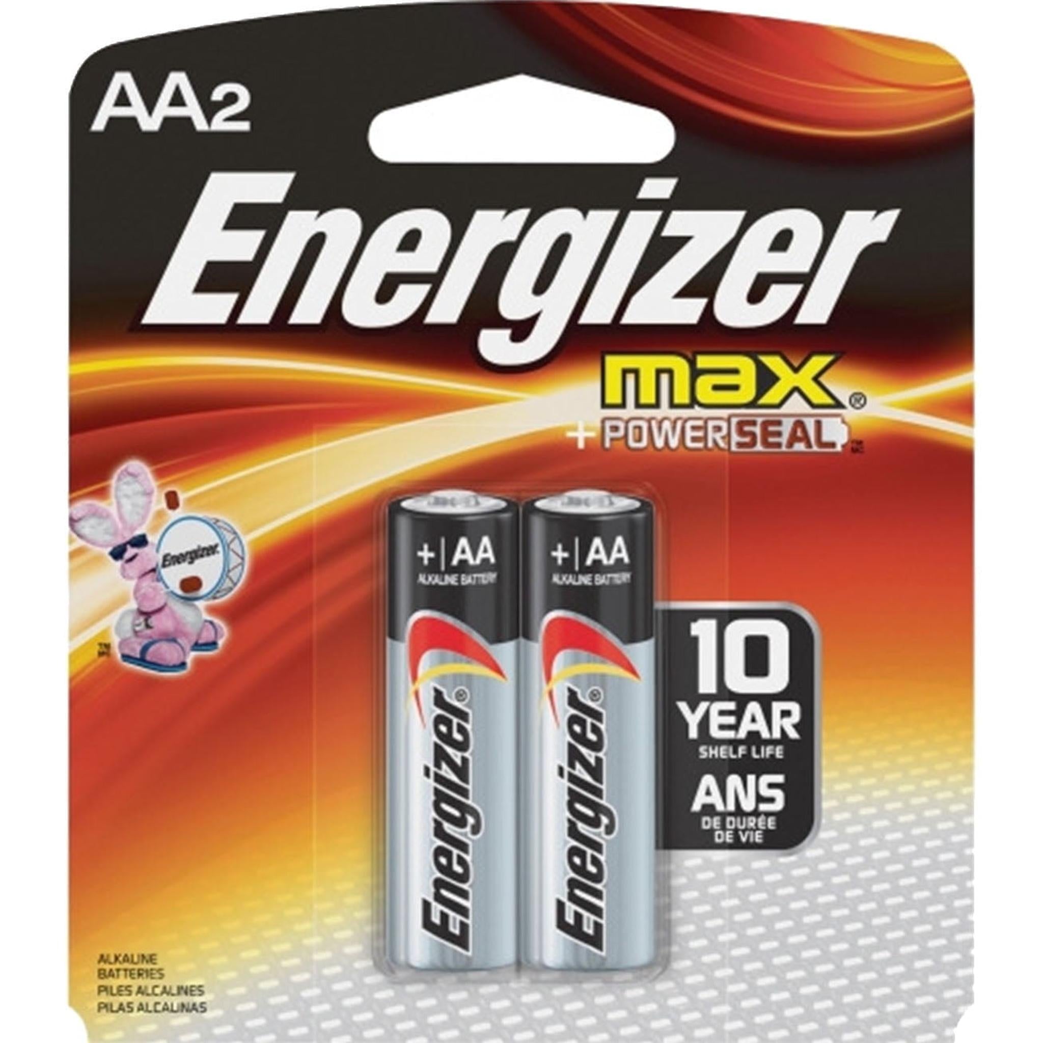 Energizer AA Size Alkaline General Purpose Battery, AA - Alkaline - 1.5 V DC Energizer