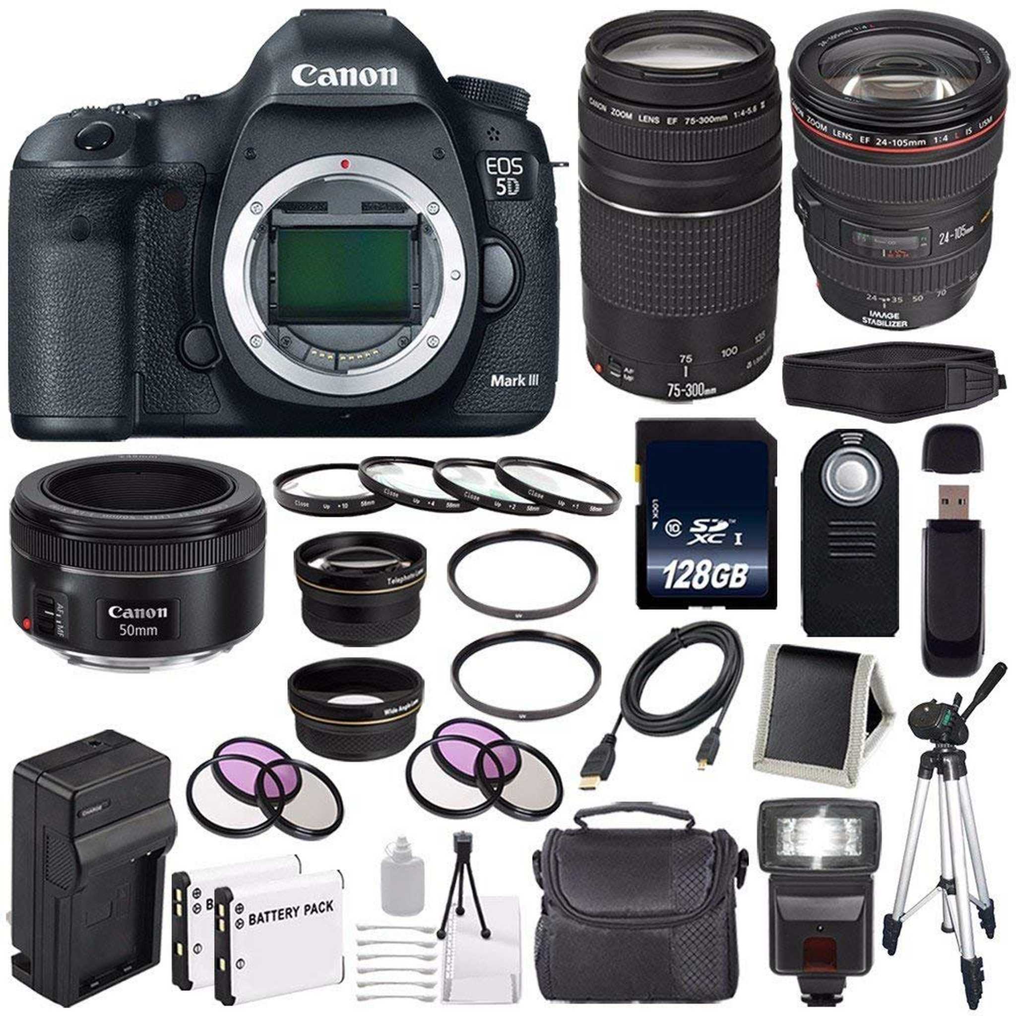 Canon EOD 5D III Digital Camera International Model + Canon EF 24-105mm f/4L IS USM Lens Bundle Canon