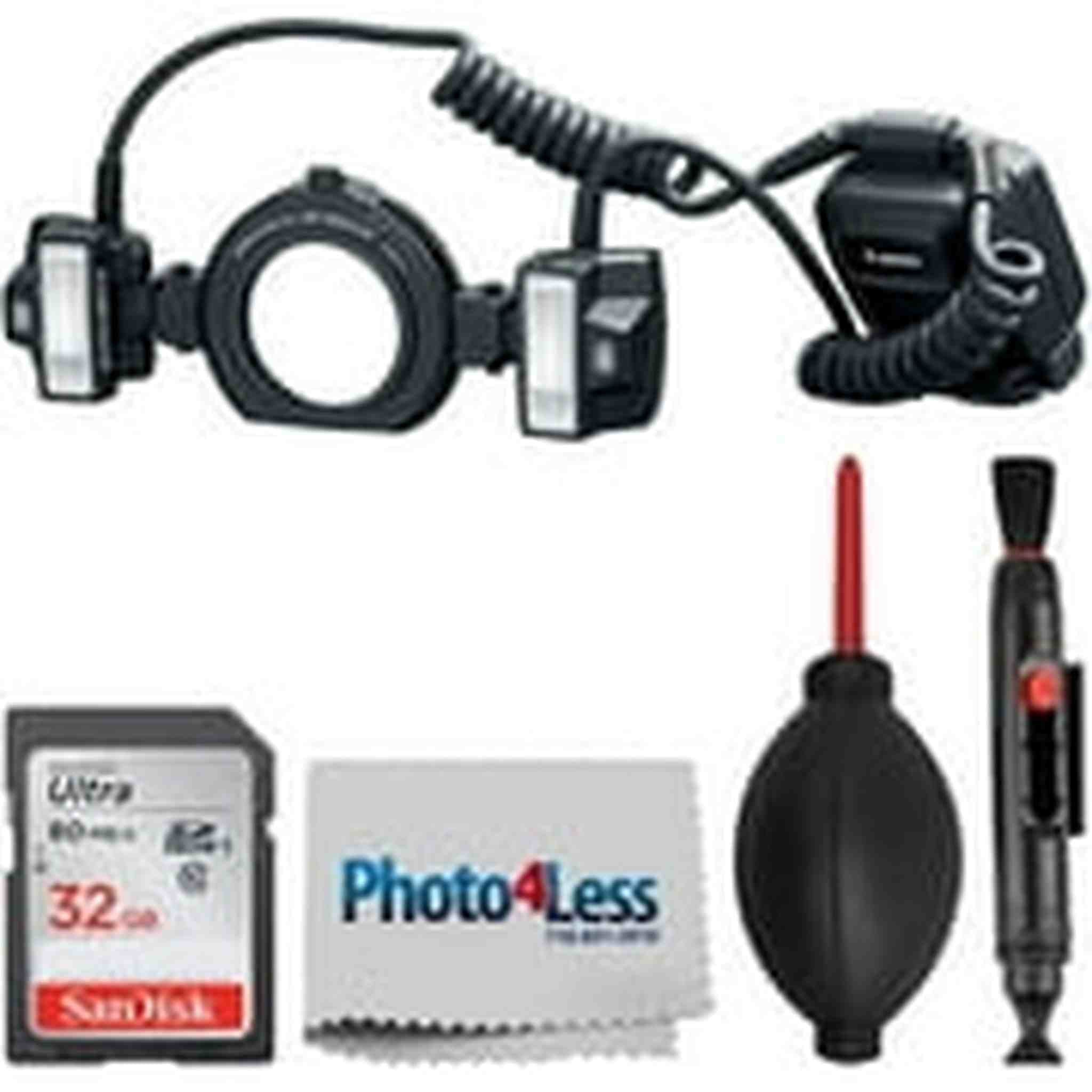 Canon MT-26EX-RT Macro Twin Lite 2398C002 Value Bundle with 32GB Memory Card Canon