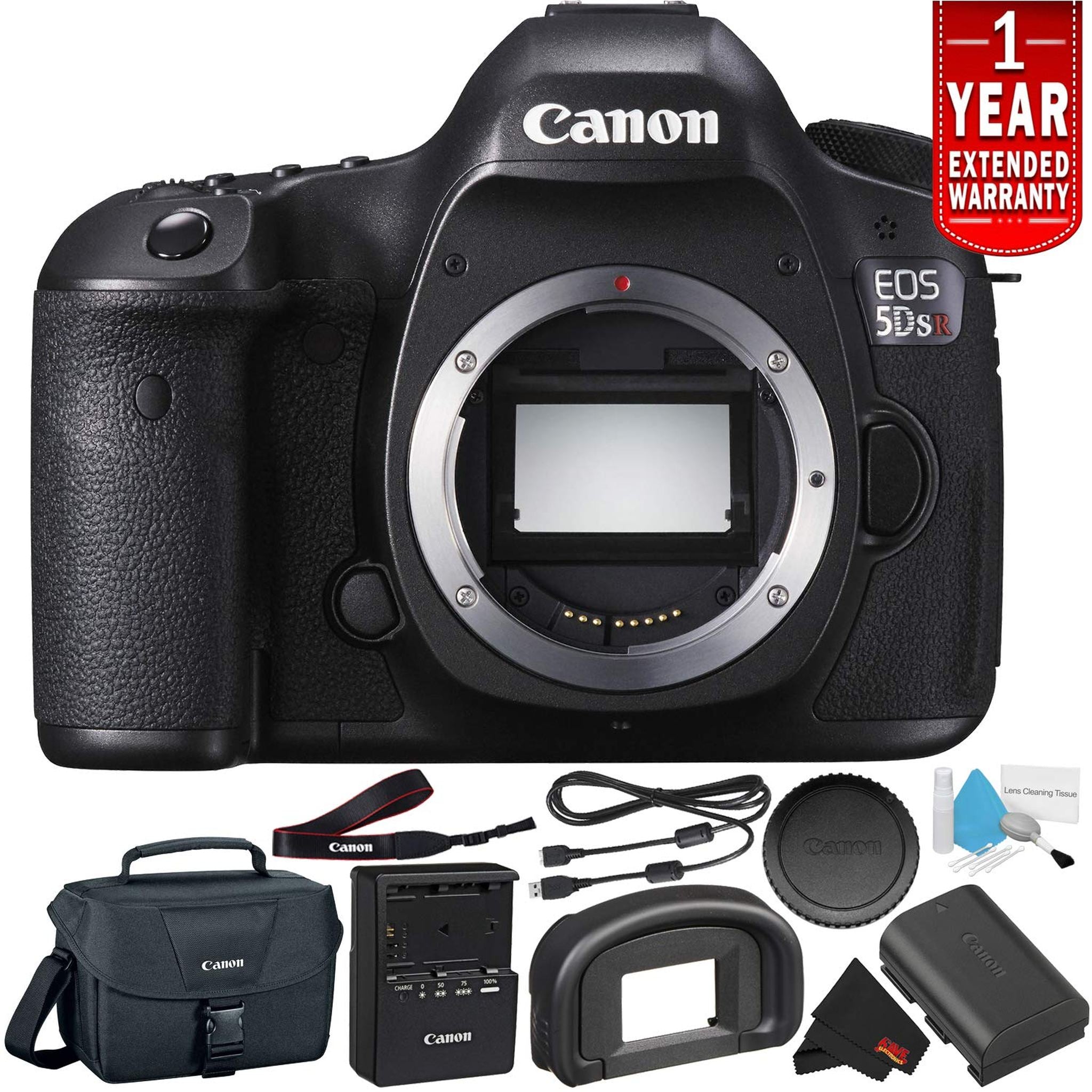 Canon EOS 5DS R Digital SLR Camera Body Only - Starter Bundle International Version Canon