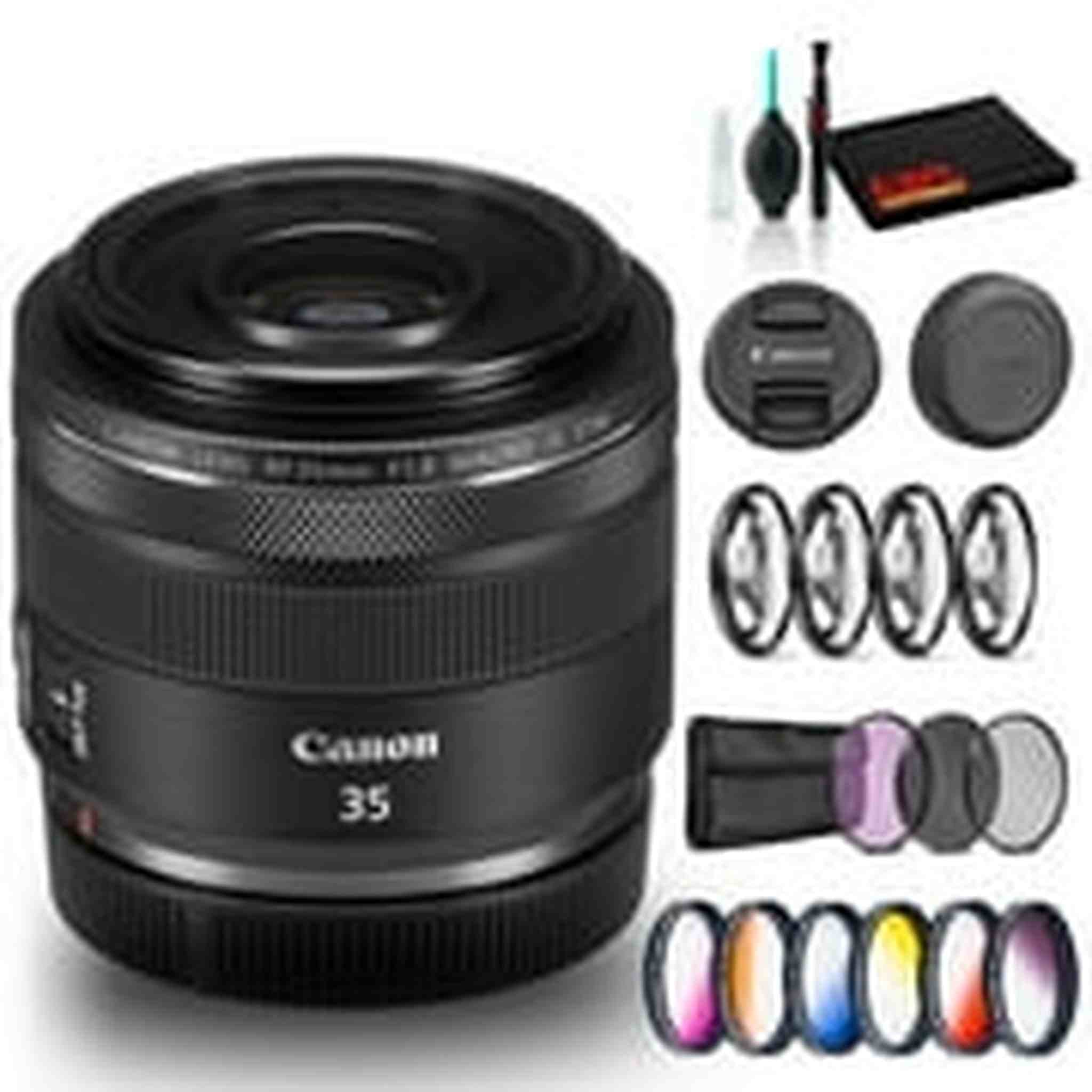 Canon RF 35mm f/1.8 IS Macro STM Lens Intl Model Bundle Includes Filter Kits Canon