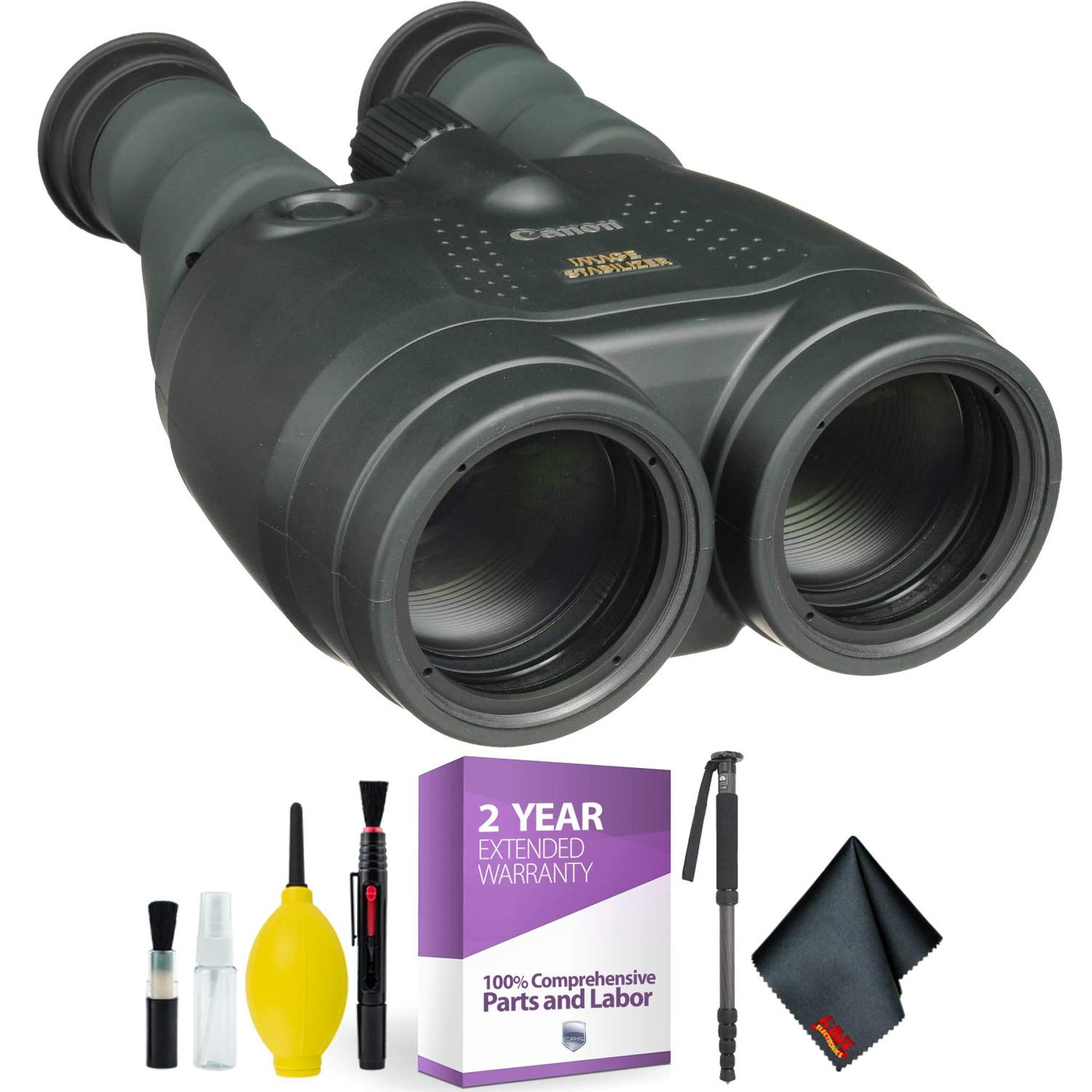 Canon 15x50 is All-Weather Image Stabilized Binocular + Cleaning Kit + 2 Year Extended Warranty Bundle Canon