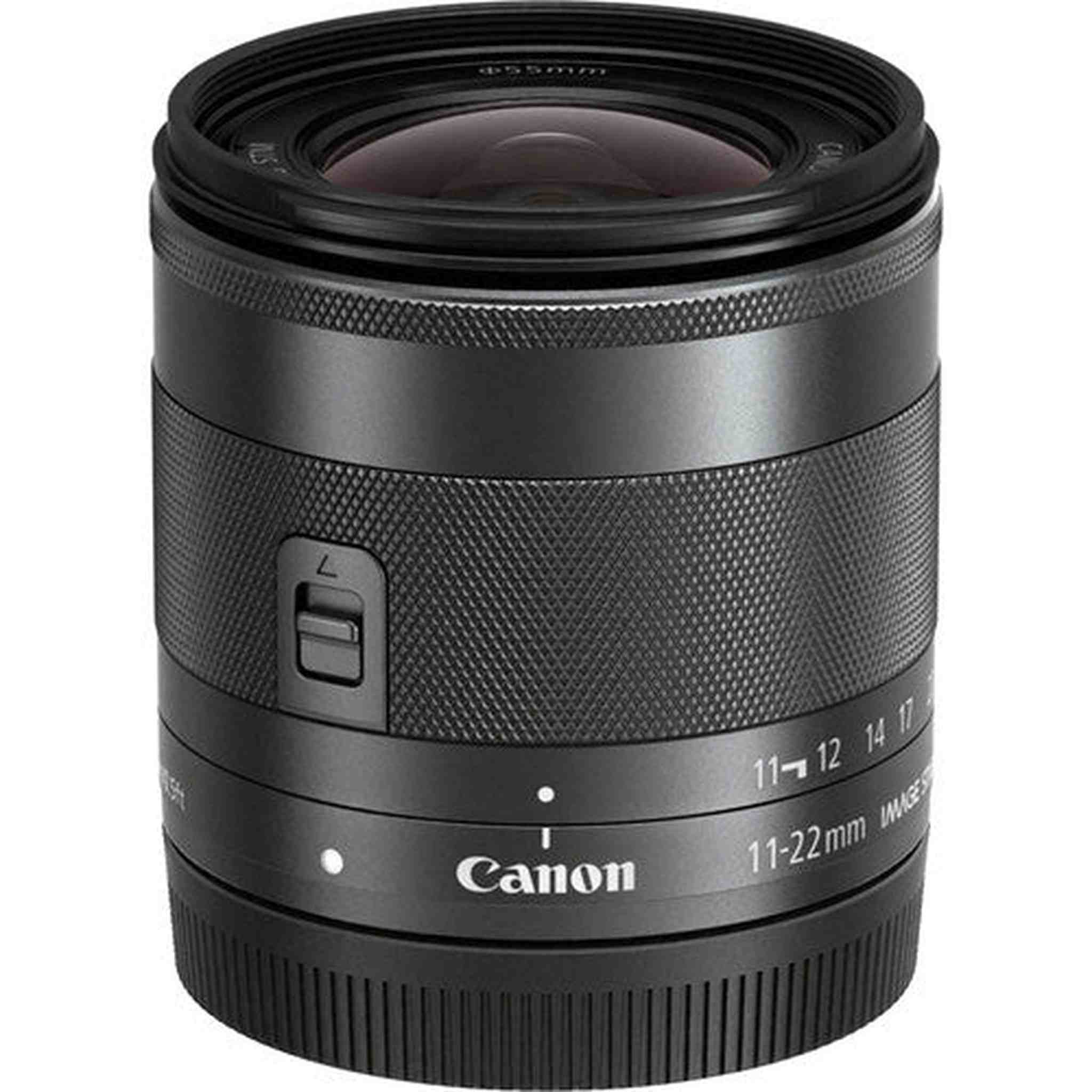 Canon EF-M 11-22mm f/4-5.6 IS STM Lens International Model with Cleaning Kit and Filter Kits Bundle Canon