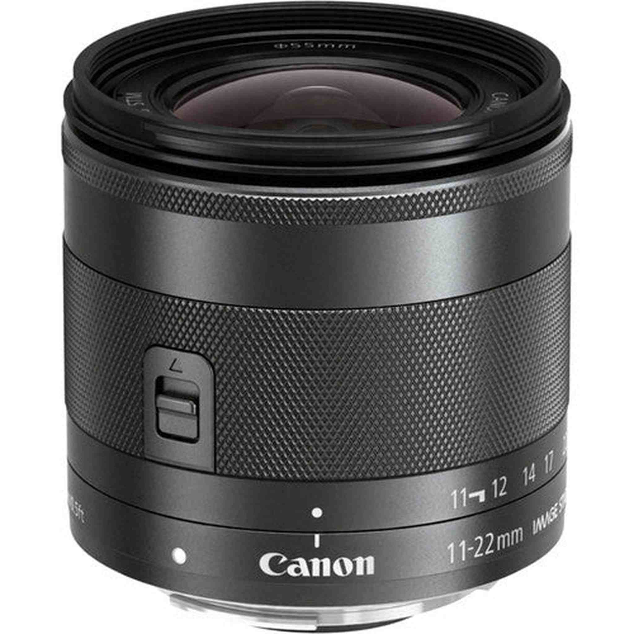 Canon EF-M 11-22mm f/4-5.6 IS STM Lens International Model with Cleaning Kit and Filter Kits Bundle Canon