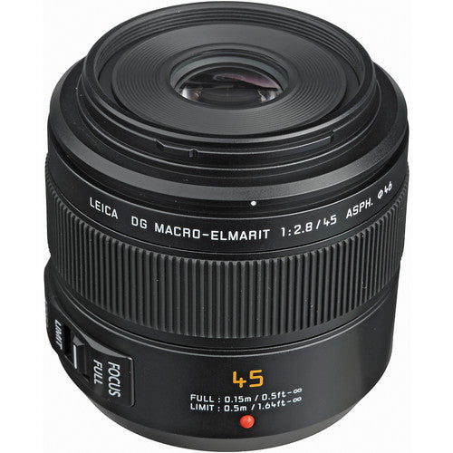 Panasonic Leica DG Macro-Elmarit 45mm f/2.8 ASPH. MEGA O.I.S. Lens With Bag Bundle Panasonic