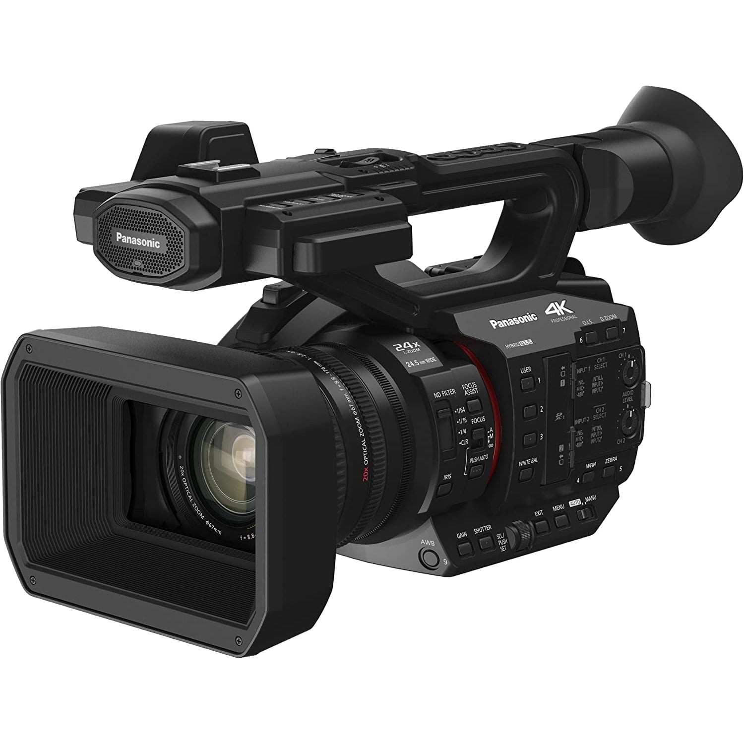 Panasonic HC-X20 Camcorder, 4K 60p, 1.0-inch Sensor, 24.5mm Wide-Angle Lens and Optical 20x Zoom Panasonic