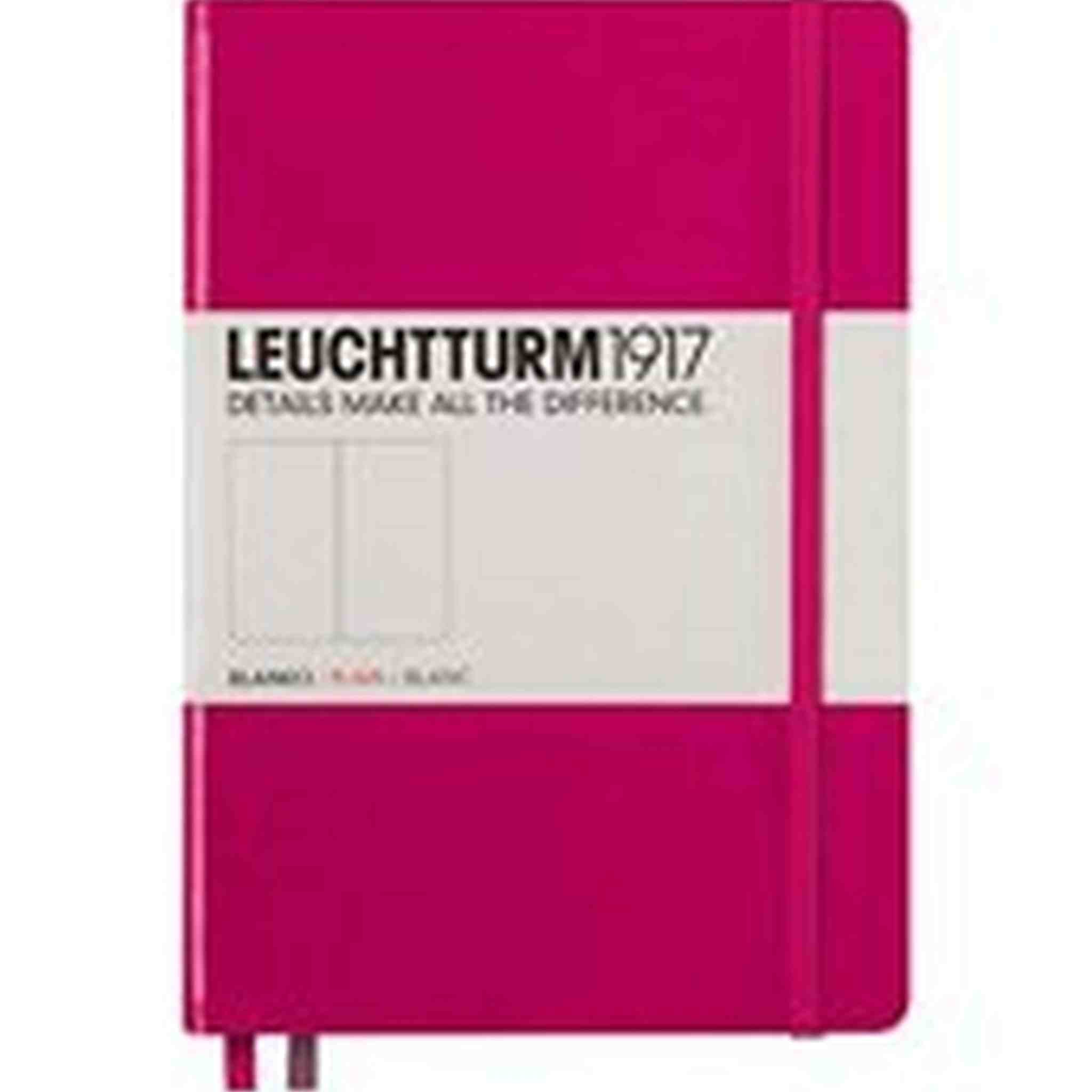 LEUCHTTURM1917 - Medium A5 Plain Hardcover Notebook Berry - 251 Numbered Pages Leuchtturm