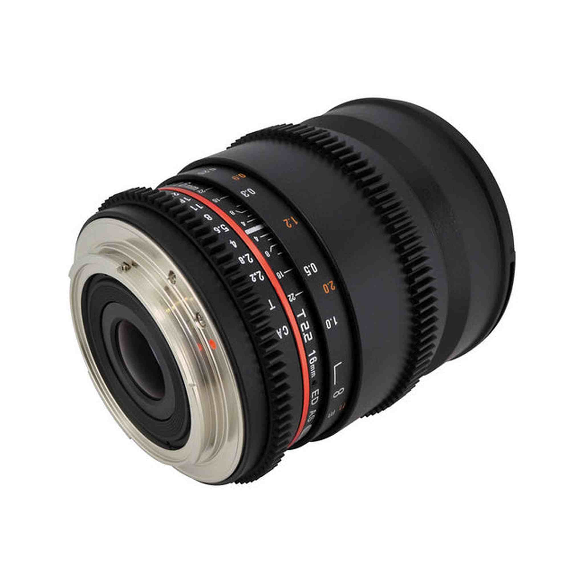 Rokinon CV16M-NEX 16mm T2.2 Cine Wide Angle Lens for Sony E-Mount Cameras Rokinon