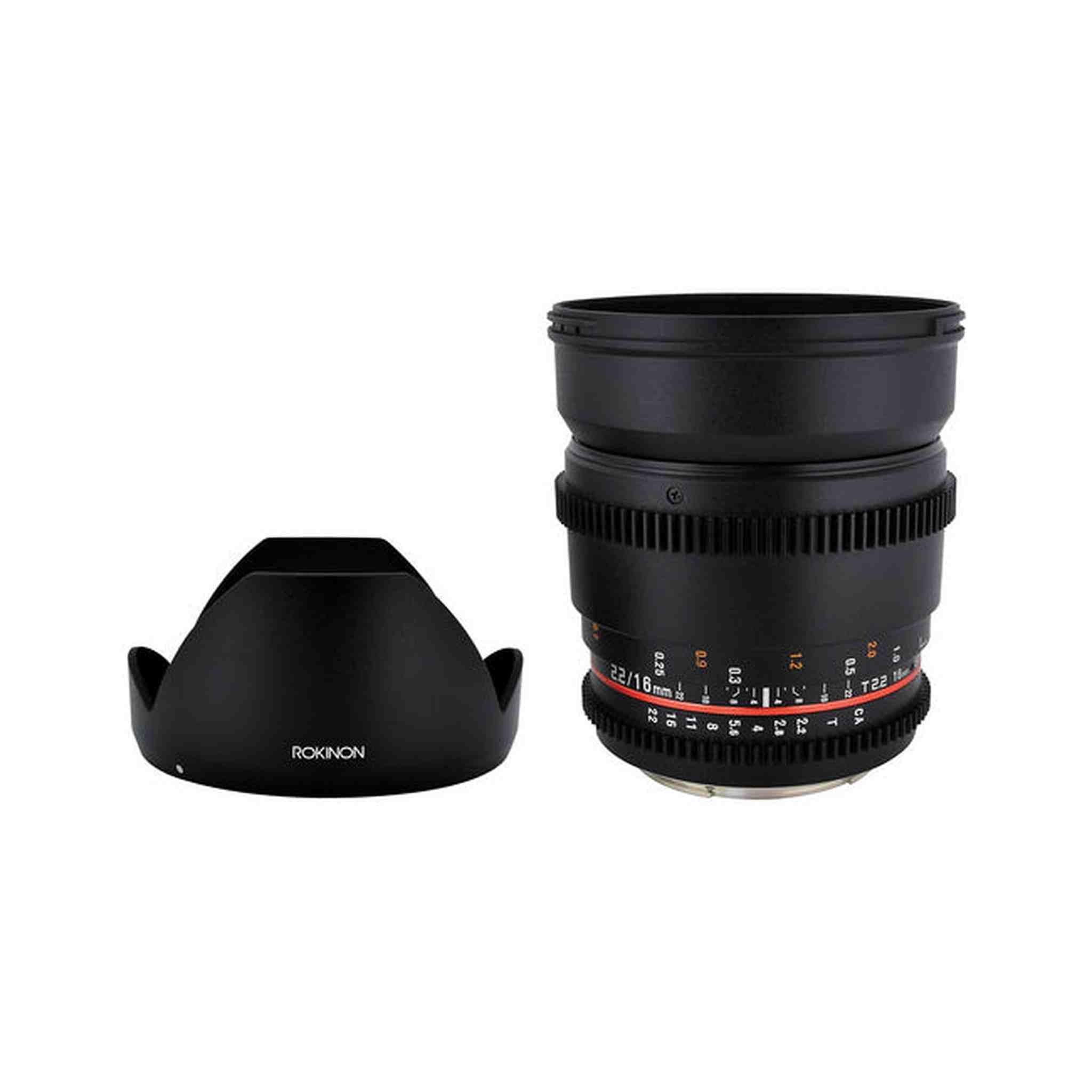 Rokinon CV16M-NEX 16mm T2.2 Cine Wide Angle Lens for Sony E-Mount Cameras Rokinon