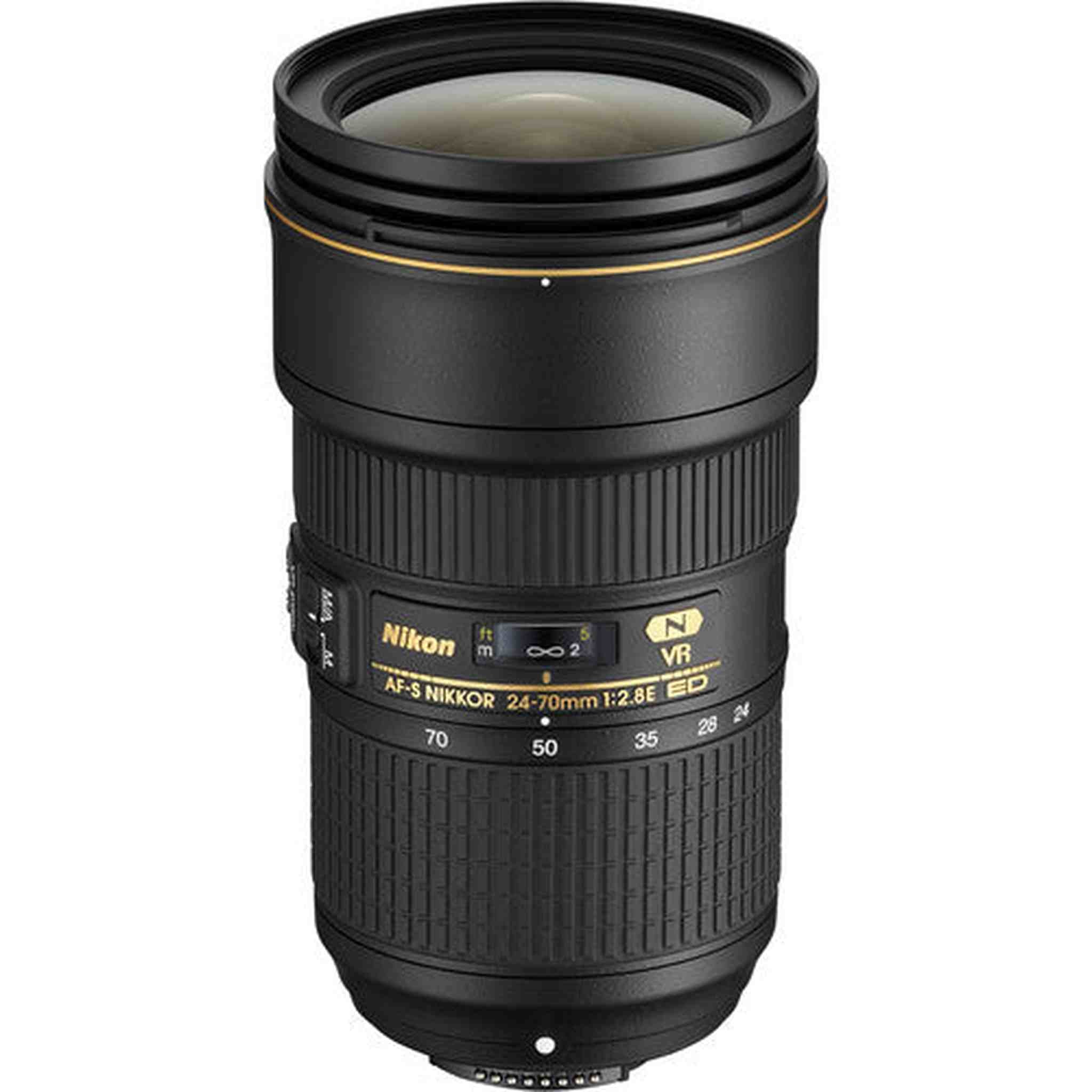 Nikon AF-S NIKKOR 24-70mm f/2.8E ED VR Lens Includes Filter Kits and Tripod Intl Model Nikon