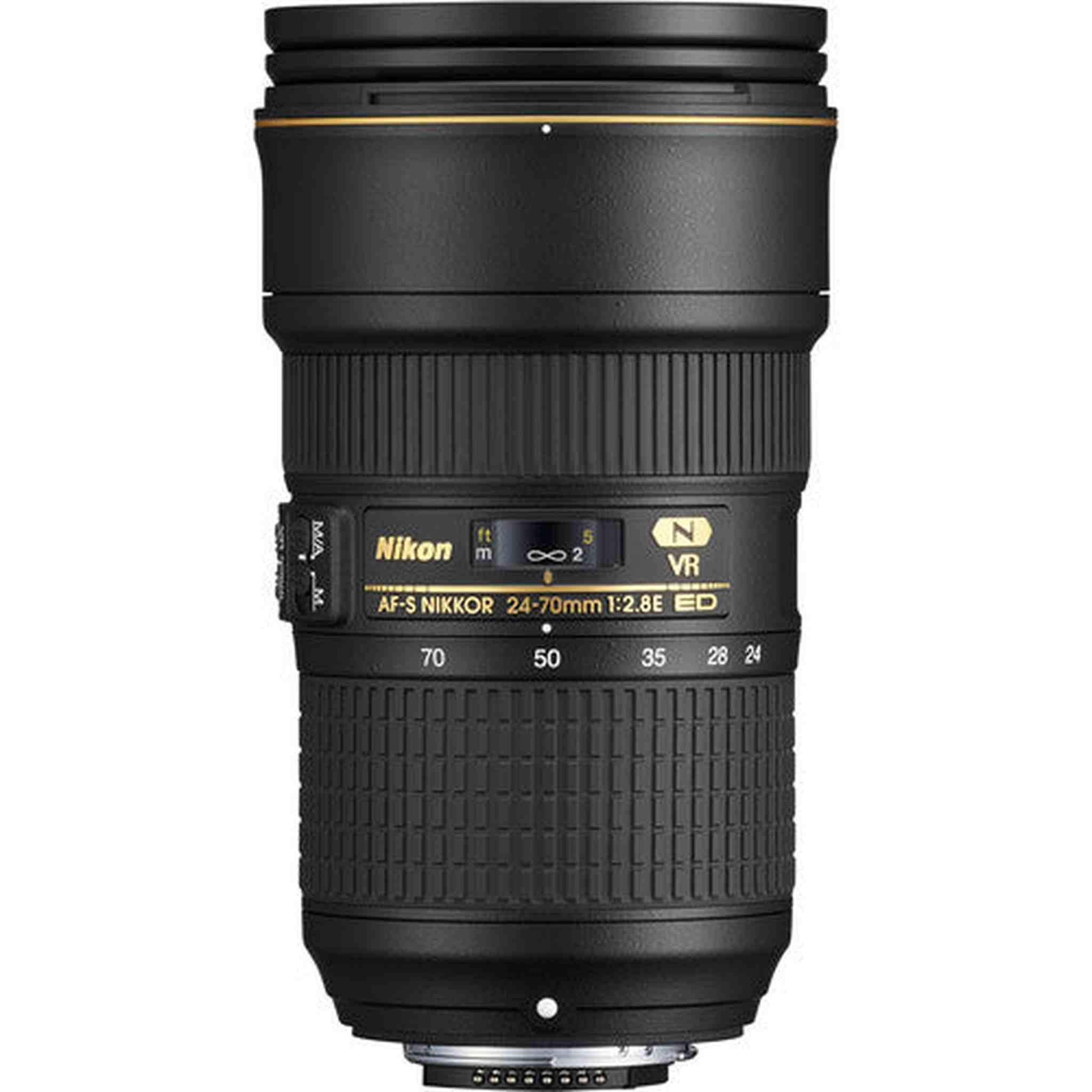 Nikon AF-S NIKKOR 24-70mm f/2.8E ED VR Lens Intl Model with Filters and Tripod Nikon