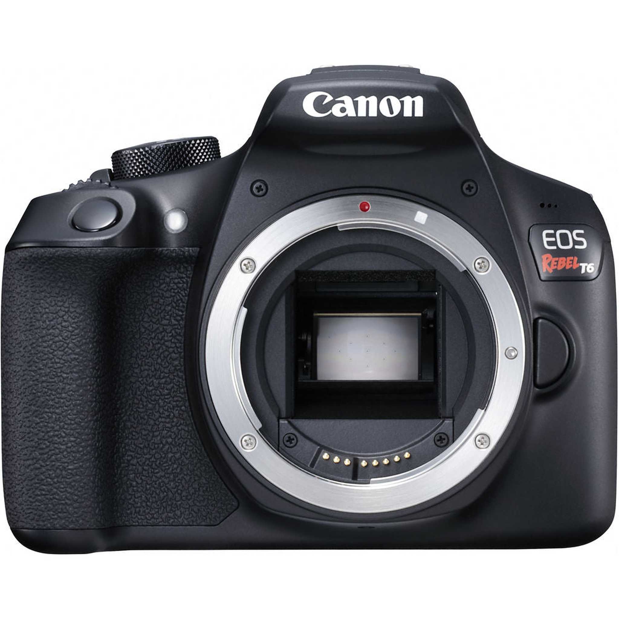 Canon EOS Rebel T6 DSLR Camera W/ 18-55mm Lens + Monitor + Mic + 64GB Card + More Canon