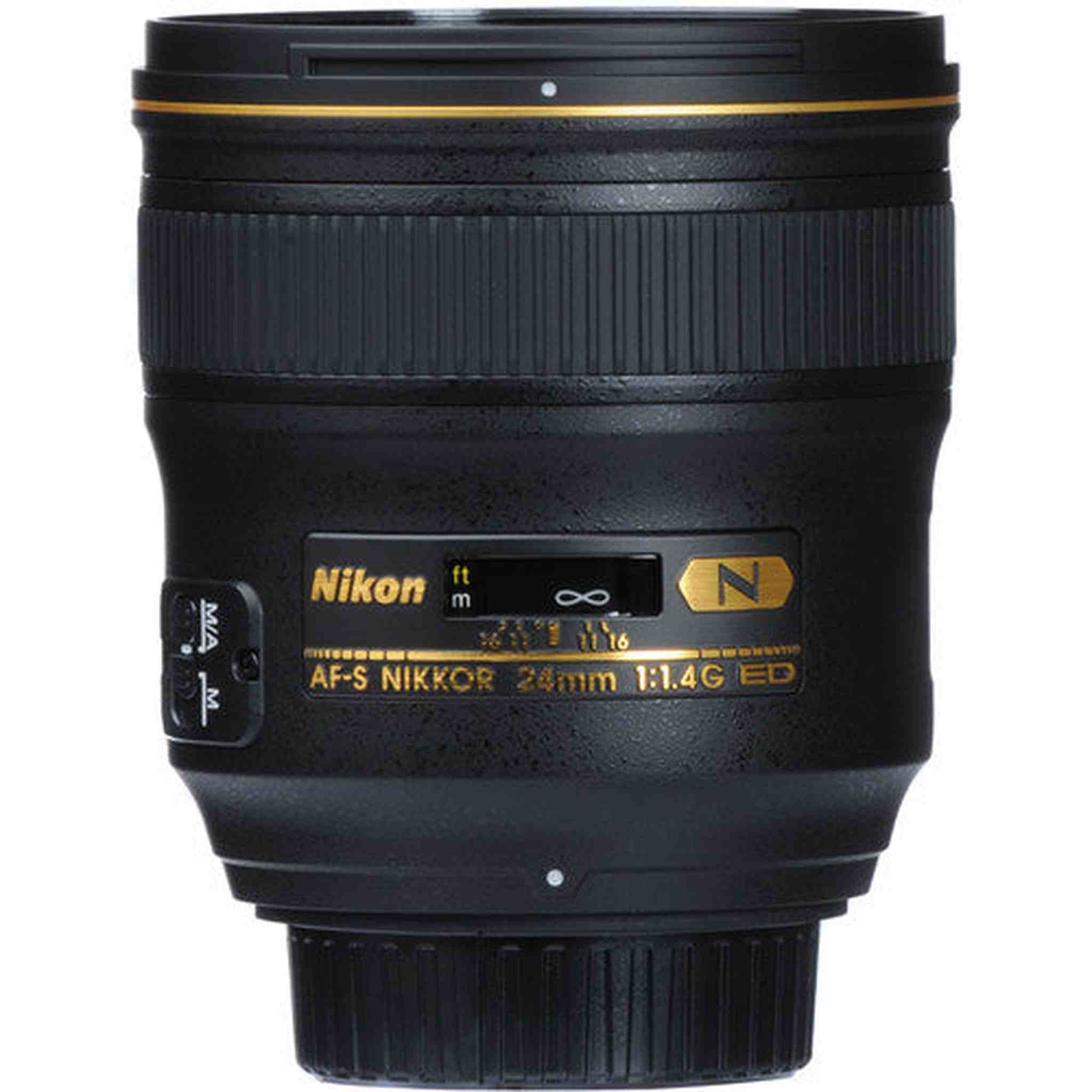 Nikon AF-S NIKKOR 24mm f/1.4G ED Lens Intl Model Includes Filters and Tripod Bundle Nikon