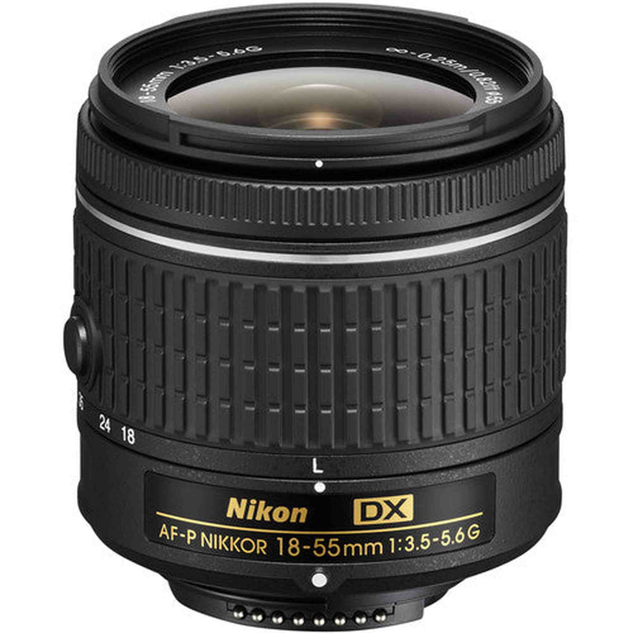 Nikon AF-P DX NIKKOR 18-55mm f/3.5-5.6G Lens Intl Model With Tripod and Bag Nikon