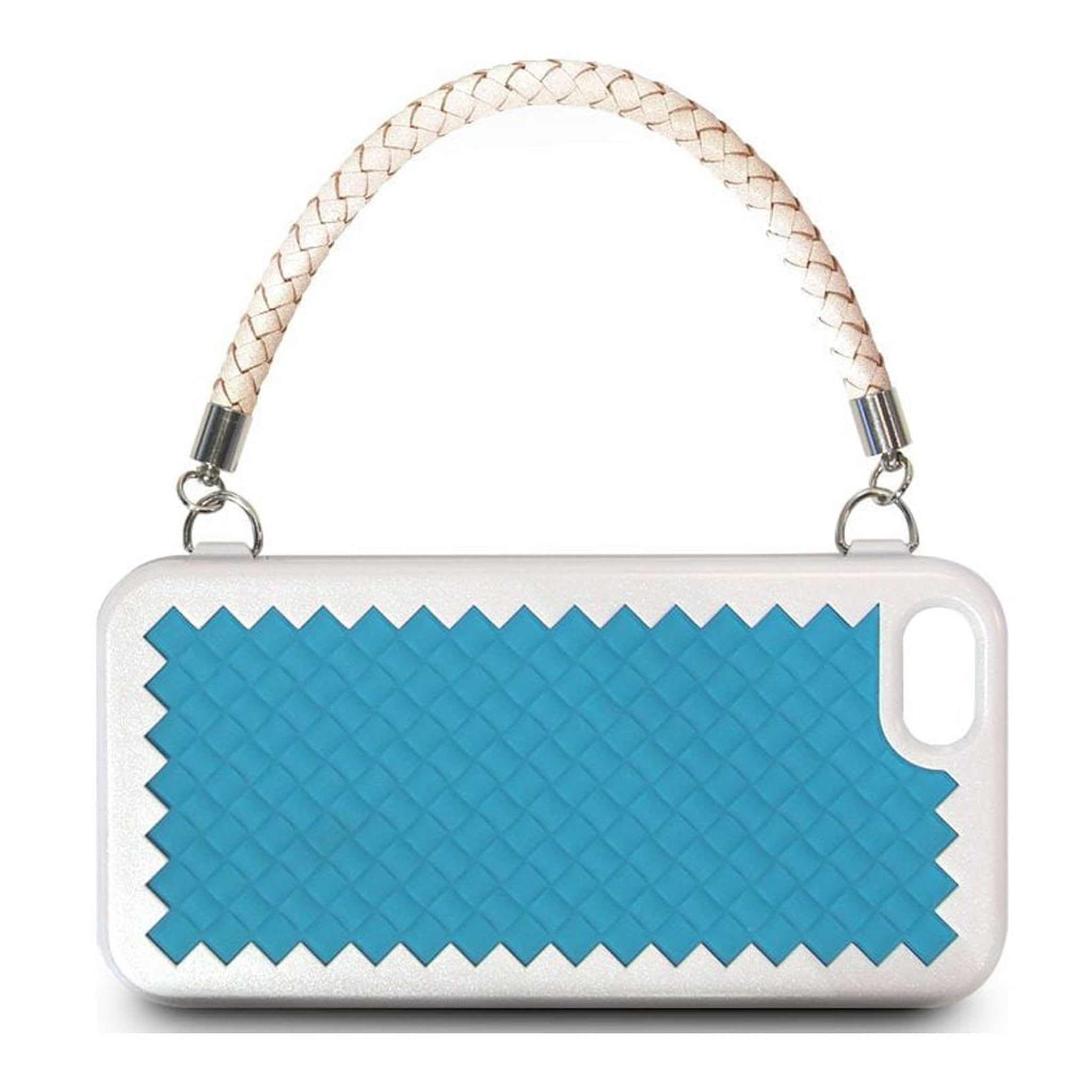 The Joy Factory New York Woven Handbag Case with Handle for iPhone5/5S, CSD122- 1 Pack - Retail Packaging - Turquoise The Joy Factory