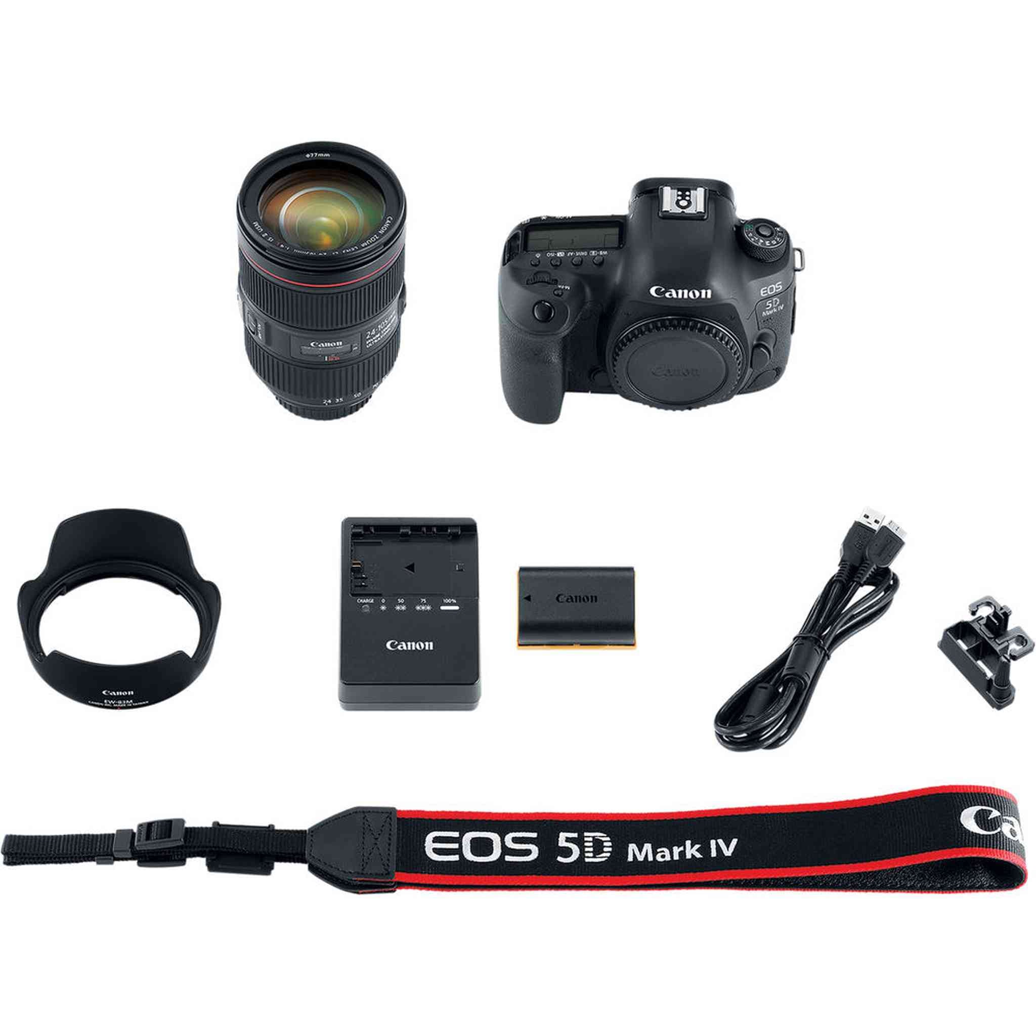 Canon EOS 5D Mark IV Camera W/ 24-105mm f/4L II Lens 1483C010 - Advanced Bundle Canon