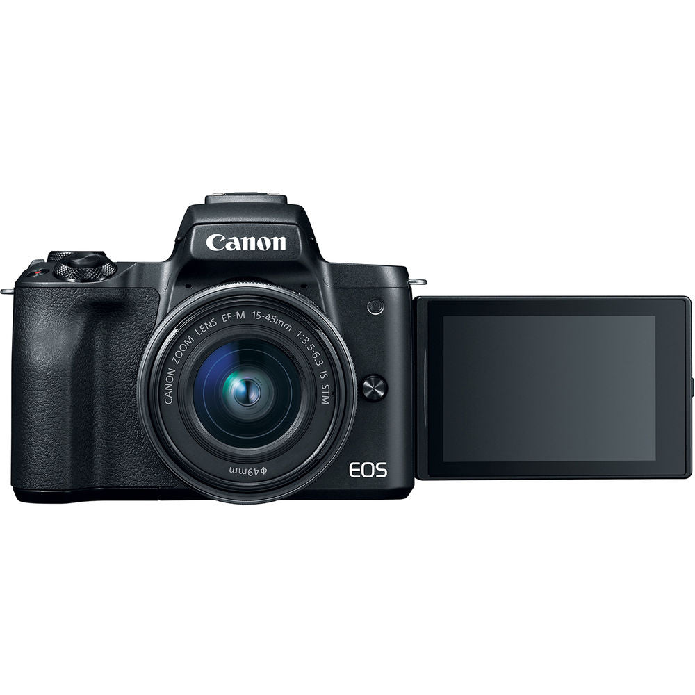 Canon EOS M50 Mirrorless Camera W/ 15-45mm Lens Black 2680C011 - Pro Bundle Canon