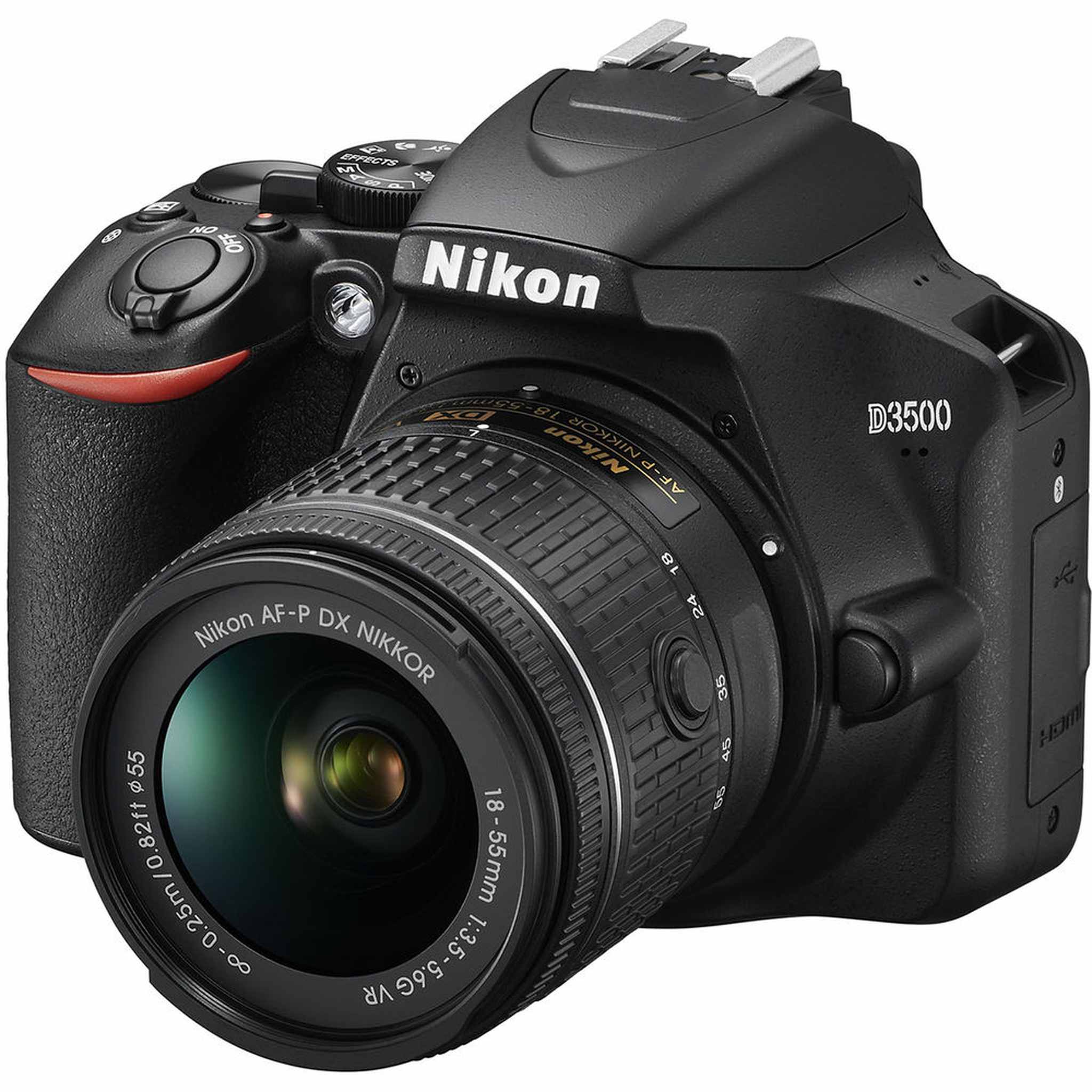 Nikon D3500 Digital Camera with 18-55mm Lens 1590 + 64GB SD Card + Bag Intl Nikon