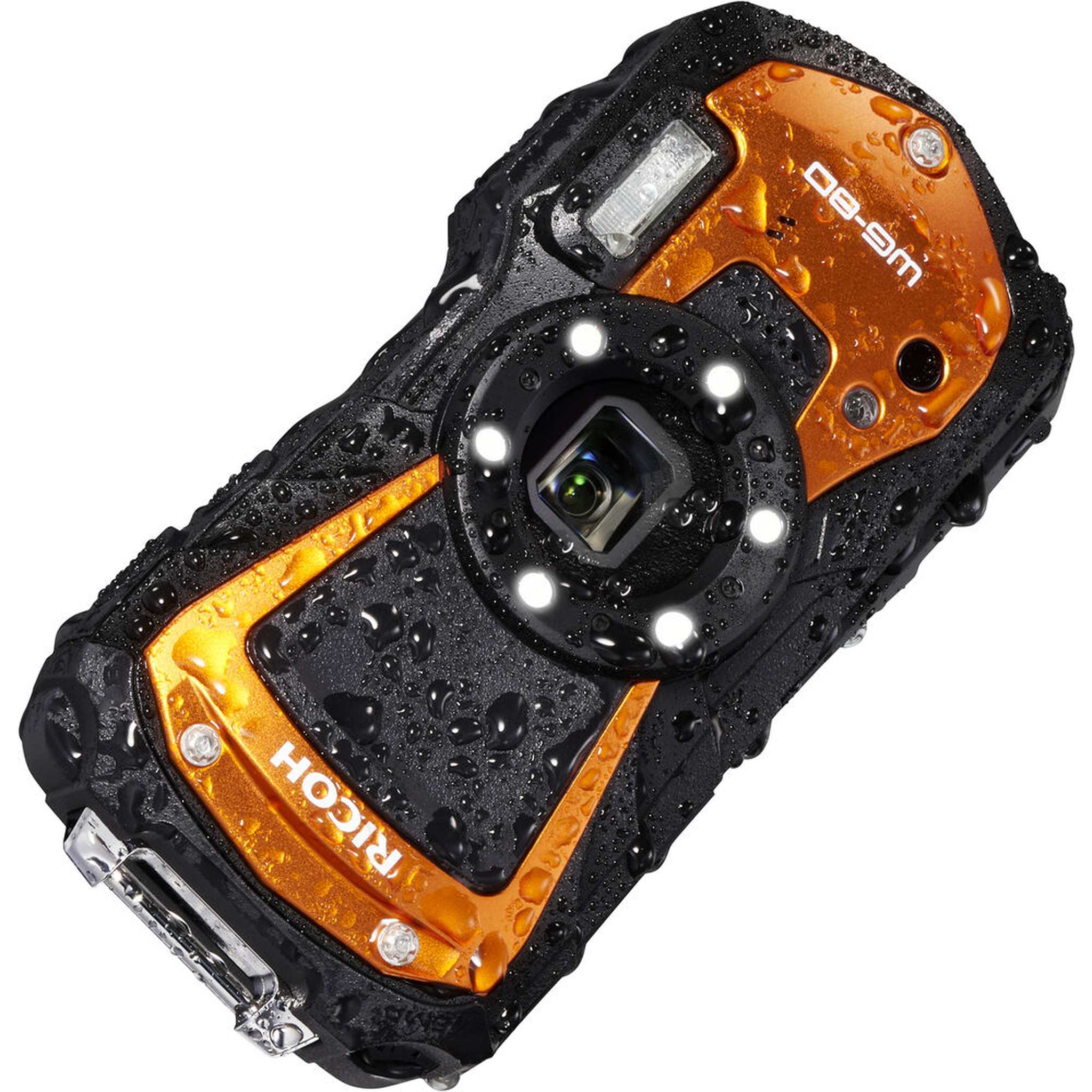 Ricoh WG-80 Waterproof Digital Camera Orange with Accessories Ricoh