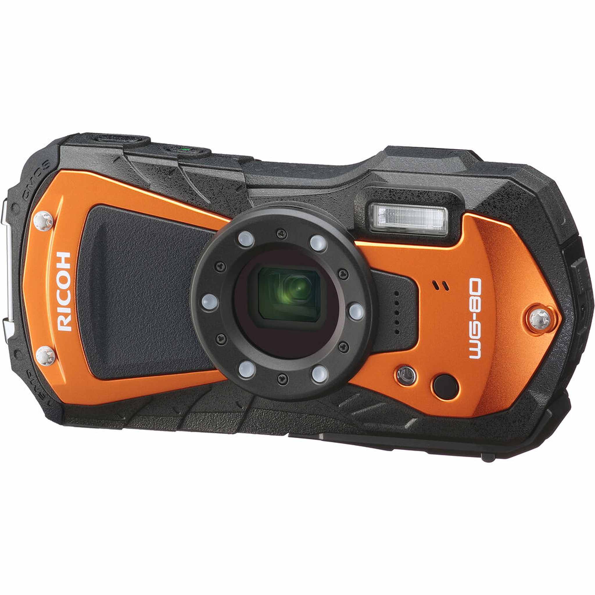 Ricoh WG-80 Waterproof Digital Camera Orange with Accessories Ricoh