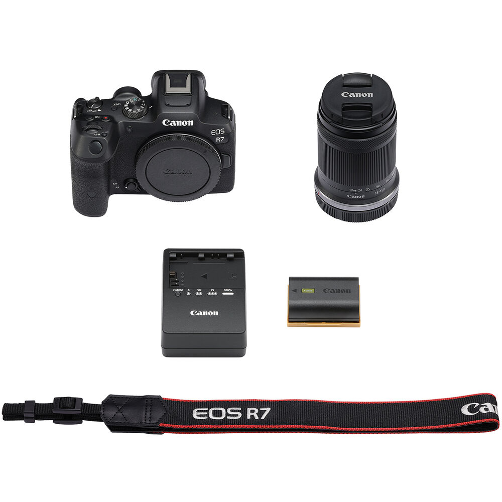 Canon EOS R7 Mirrorless Camera W/ 18-150mm Lens + Canon 16mm Lens + 64GB + More Canon