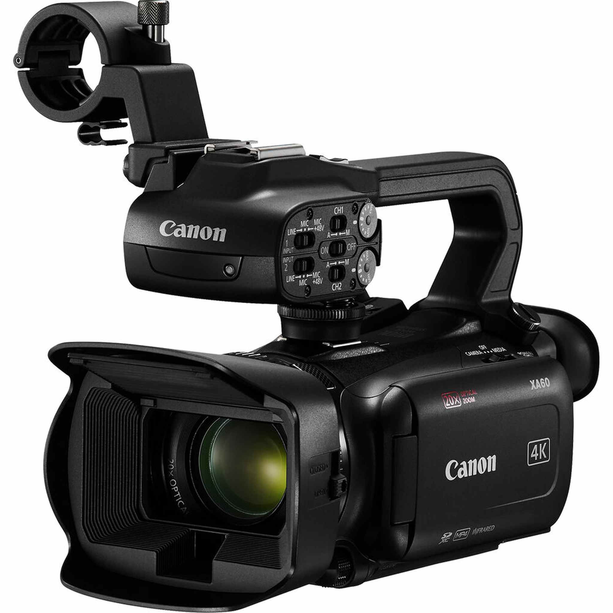 Canon XA60 Professional UHD 4K Camcorder + 4K Monitor + Pro Mic + 2 x 64GB + More Canon