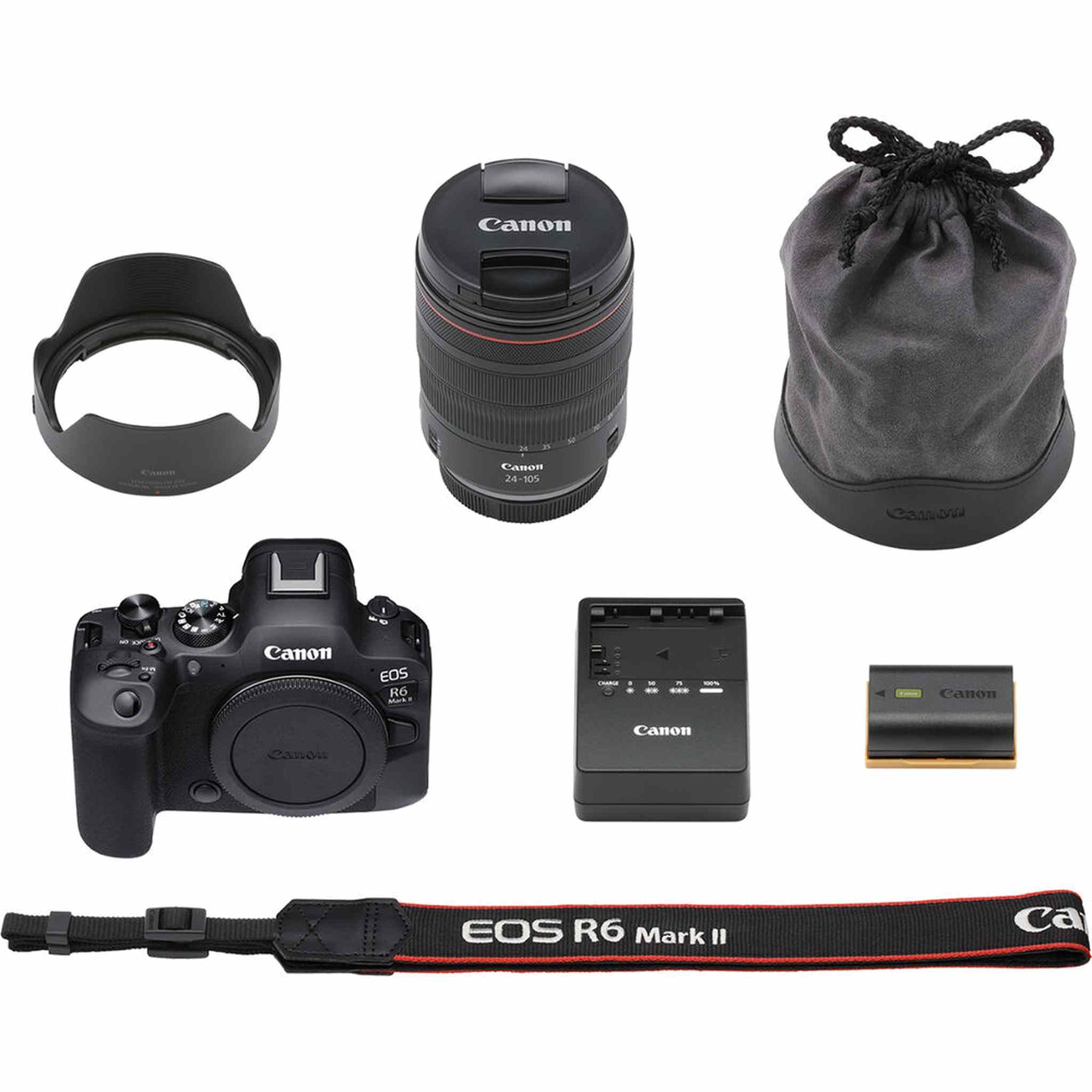 Canon EOS R6 Mark II Mirrorless Camera with 24-105mm f/4 Lens 5666C011 - Pro Bundle Canon