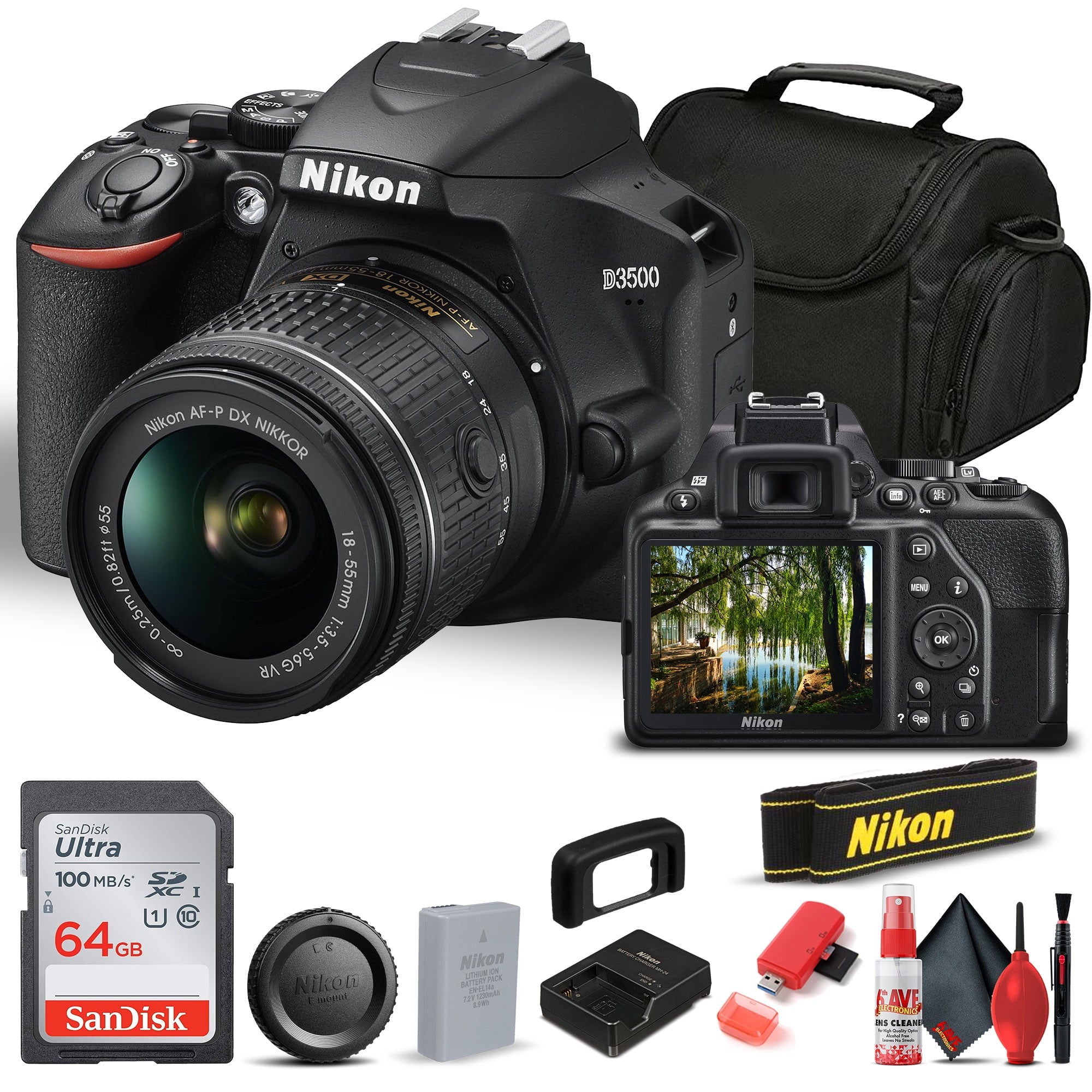 Nikon D3500 DSLR Camera with 18-55mm Lens 1590 Starter Bundle Nikon