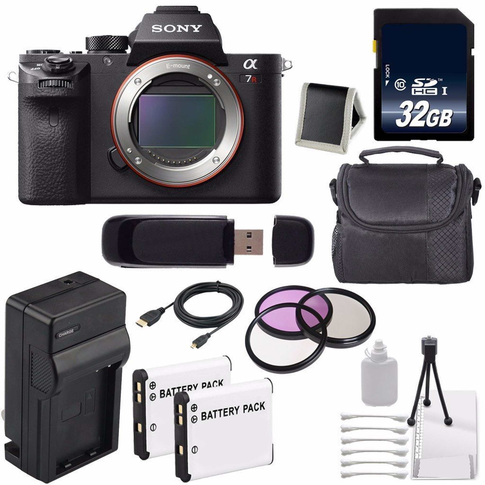 Sony Alpha a7R II Mirrorless Digital Camera International Model + 62mm 3 Piece Filter Kit Sony