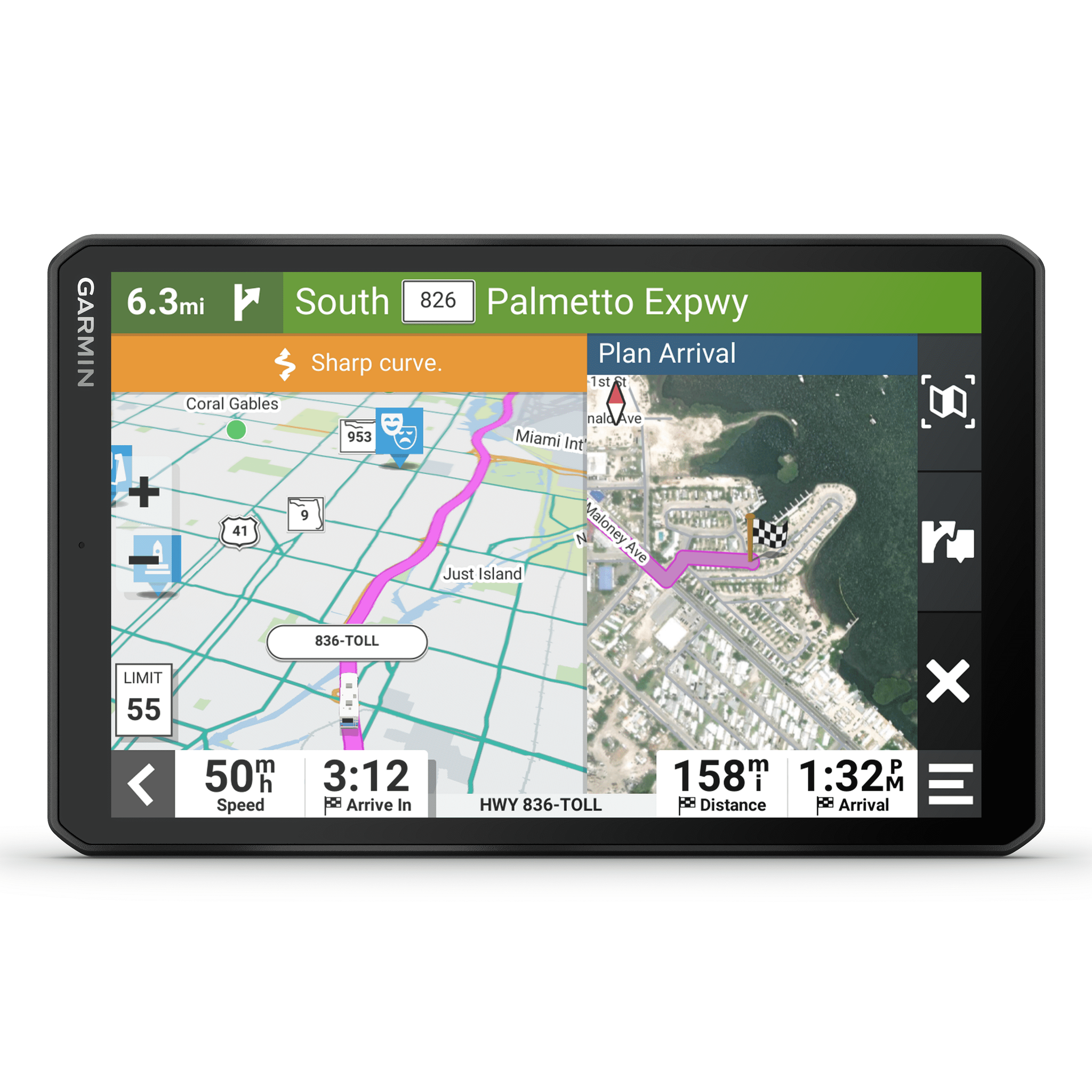 Garmin RV 895, Large, Easy-to-Read 8” GPS RV Navigator, Custom RV Routing, High-Resolution Birdseye Satellite Imagery, Directory of RV Parks and Services, Landscape or Portrait View Display Garmin