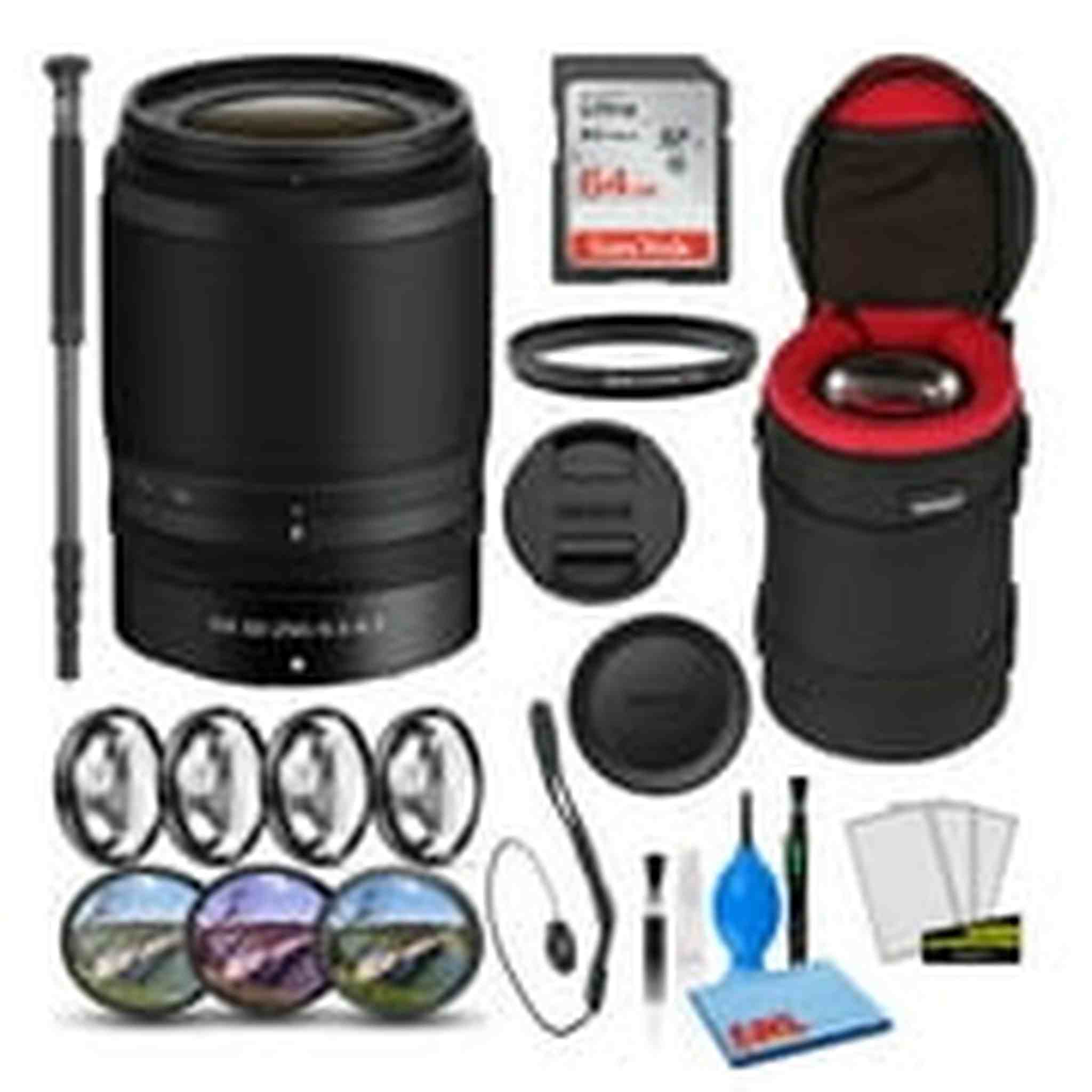 Nikon NIKKOR Z DX 50-250mm f/4.5-6.3 VR Lens Intl Model Bundle + 64GB SD Card Nikon