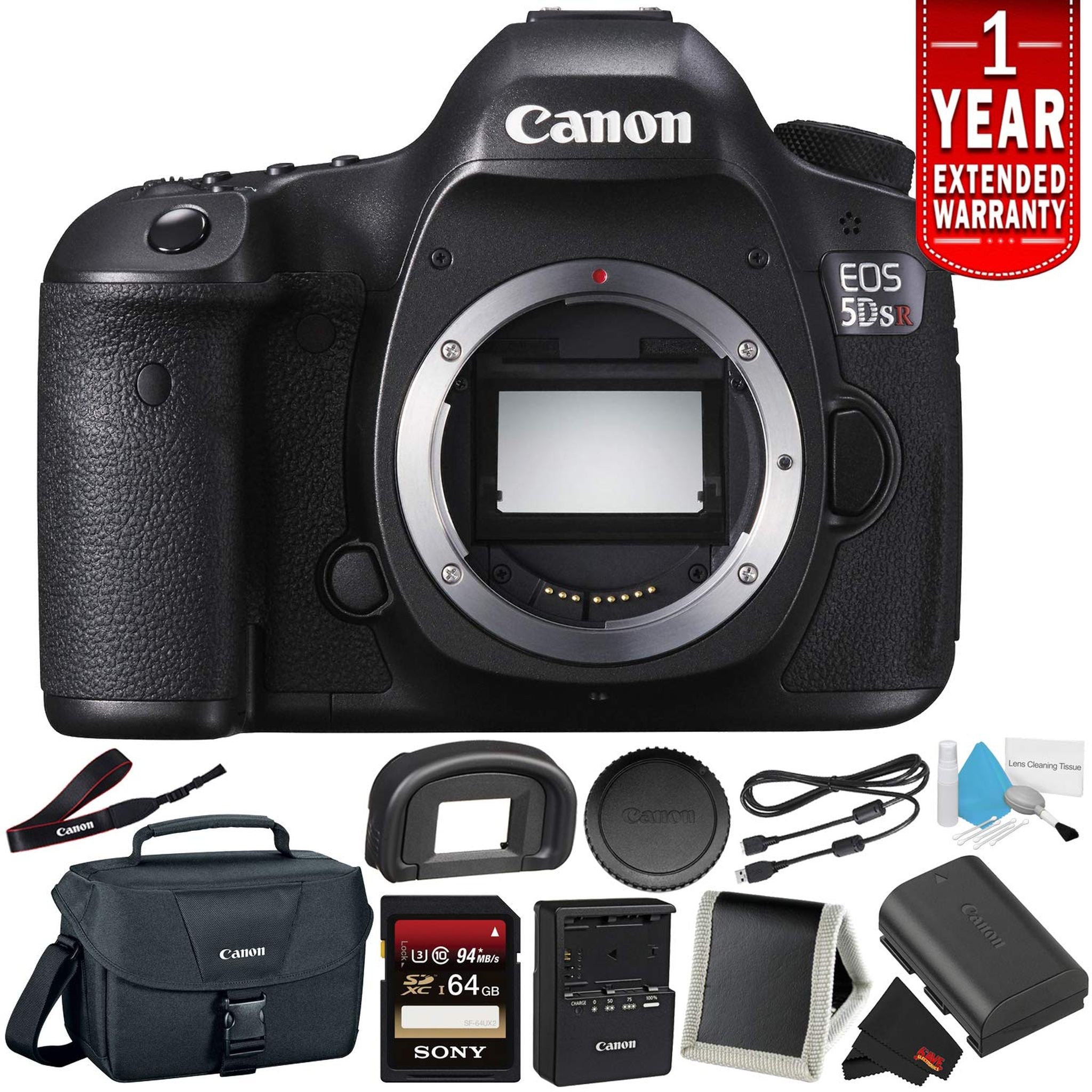 Canon EOS 5DS R Digital SLR Camera Body Only - Camera Bundle with 32GB Memory Card + More International Version Canon