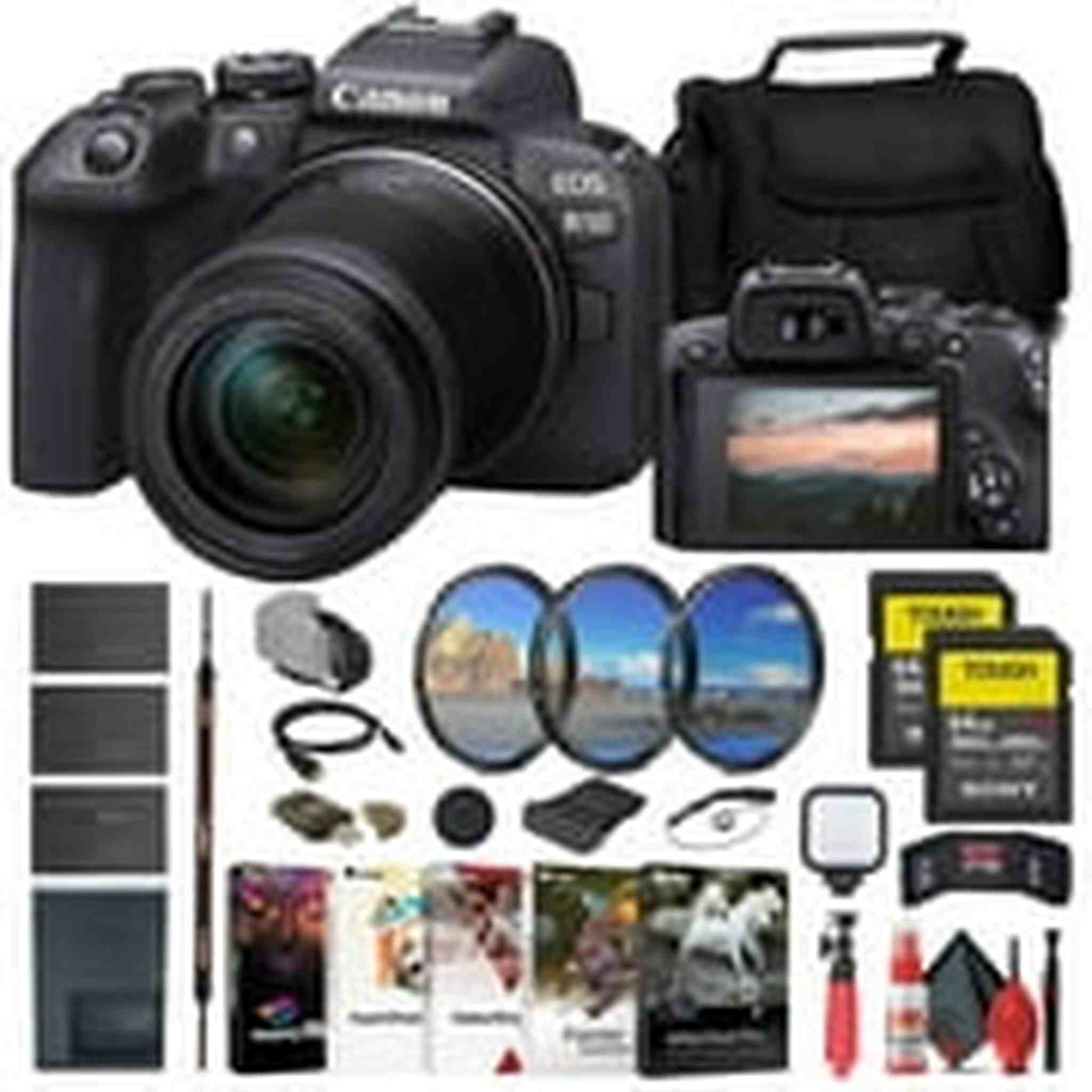 Canon EOS R10 Mirrorless Camera W/ 18-150mm Lens + 2 x 64GB TOUGH Card + More Canon