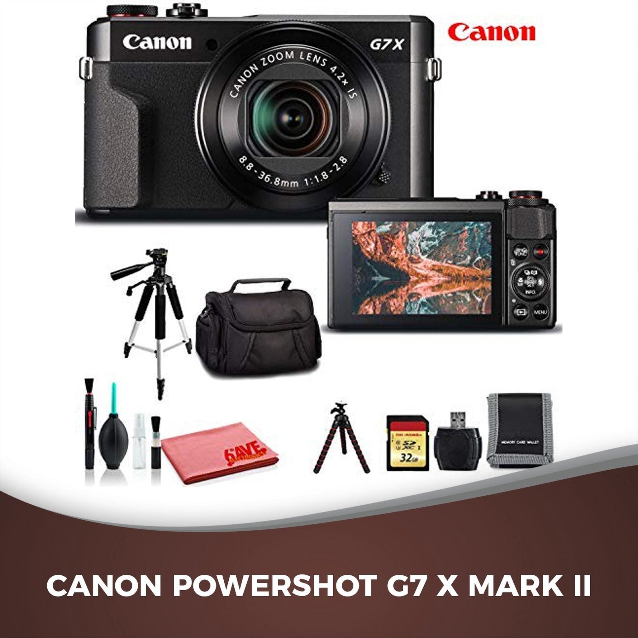 Canon PowerShot G7 X Mark II Digital Camera International Model - Premium Kit Canon