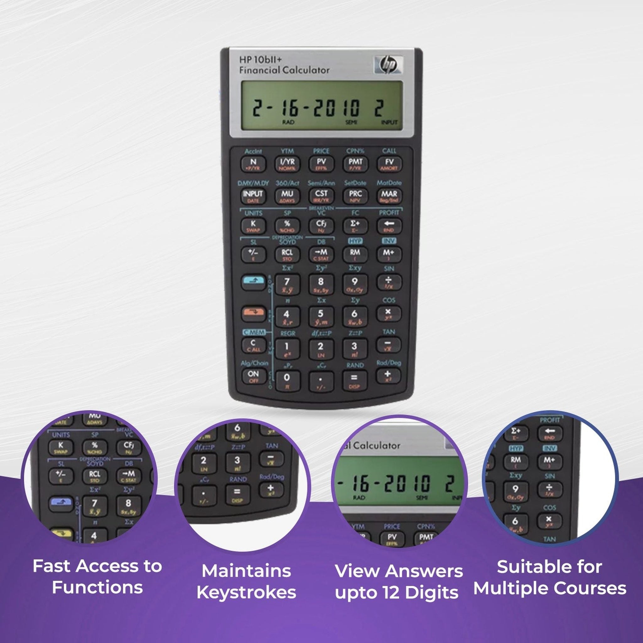 HP 10bII+ Financial Calculator NW239AA HP