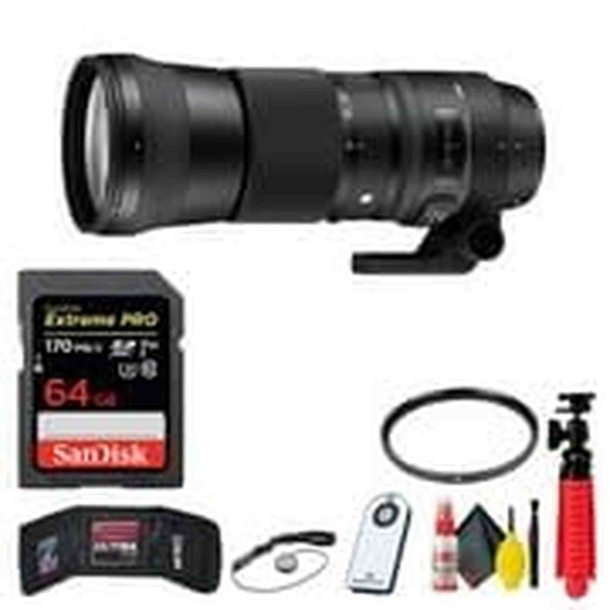 Sigma 150-600mm f/5-6.3 DG OS HSM Contemporary Lens for Canon EF Extreme Pro Bundle Sigma