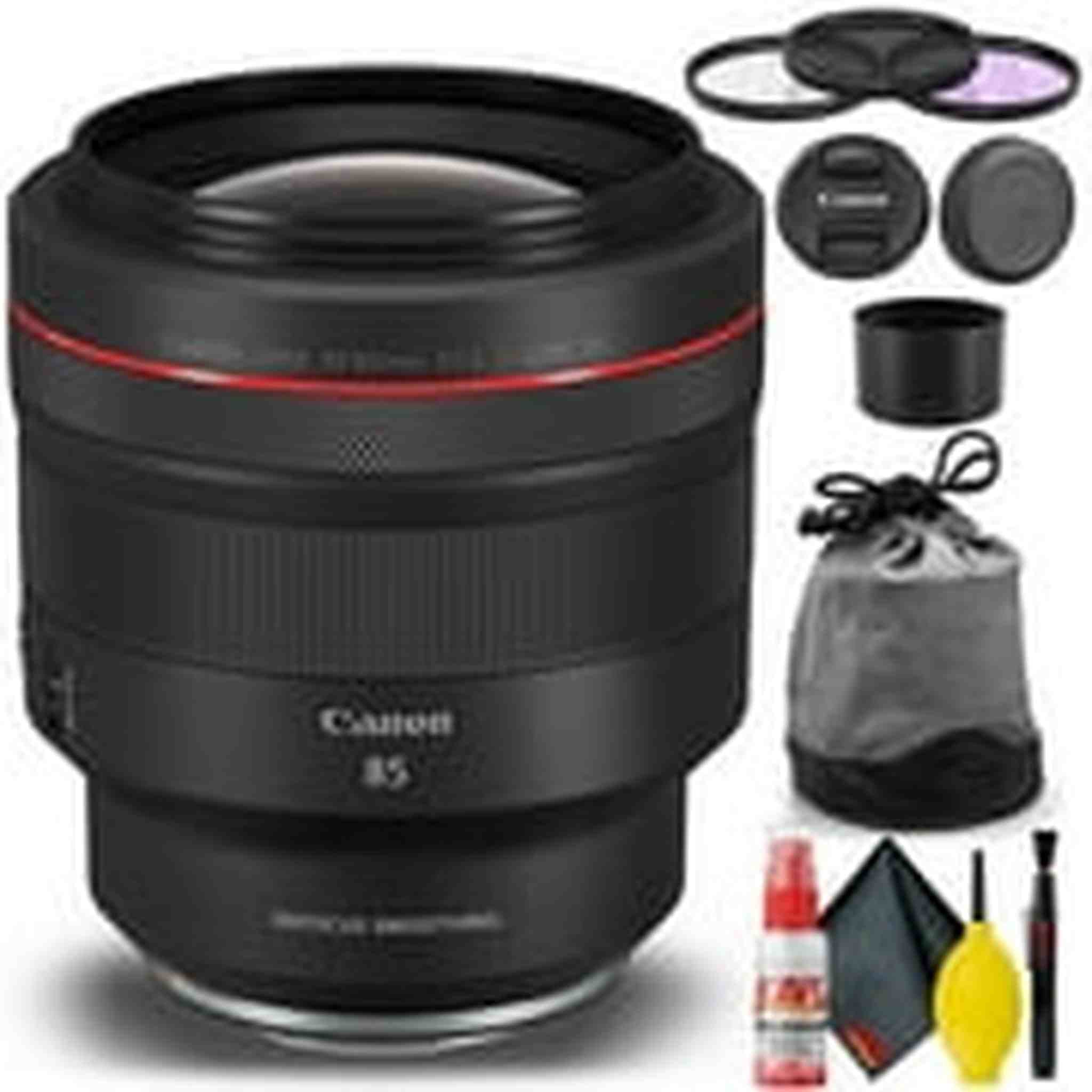 Canon RF 85mm f/1.2L USM DS Lens Bundle with Cleaning Kit and Filter Set Canon