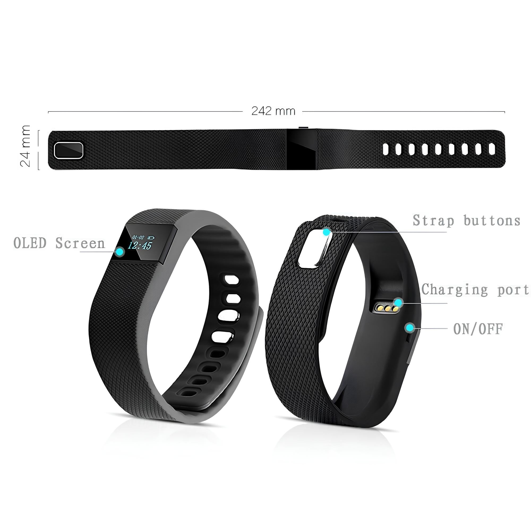 CTTEK Sports Fitness Activity Tracker Black CTTEK