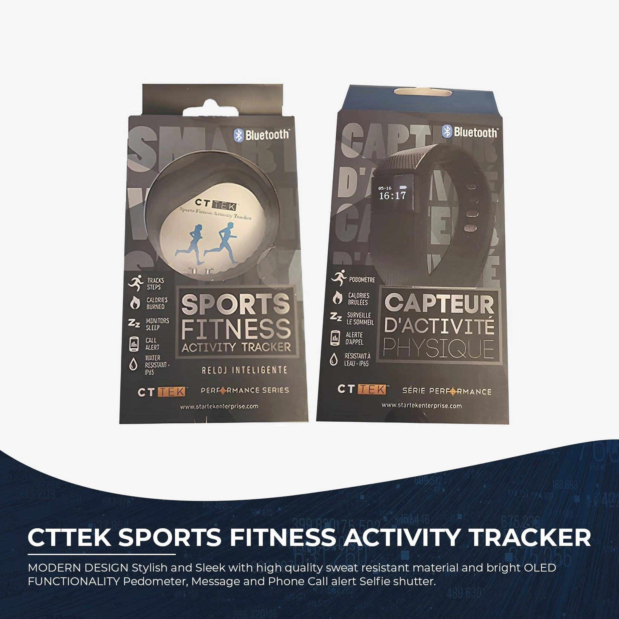 CTTEK Sports Fitness Activity Tracker Black CTTEK