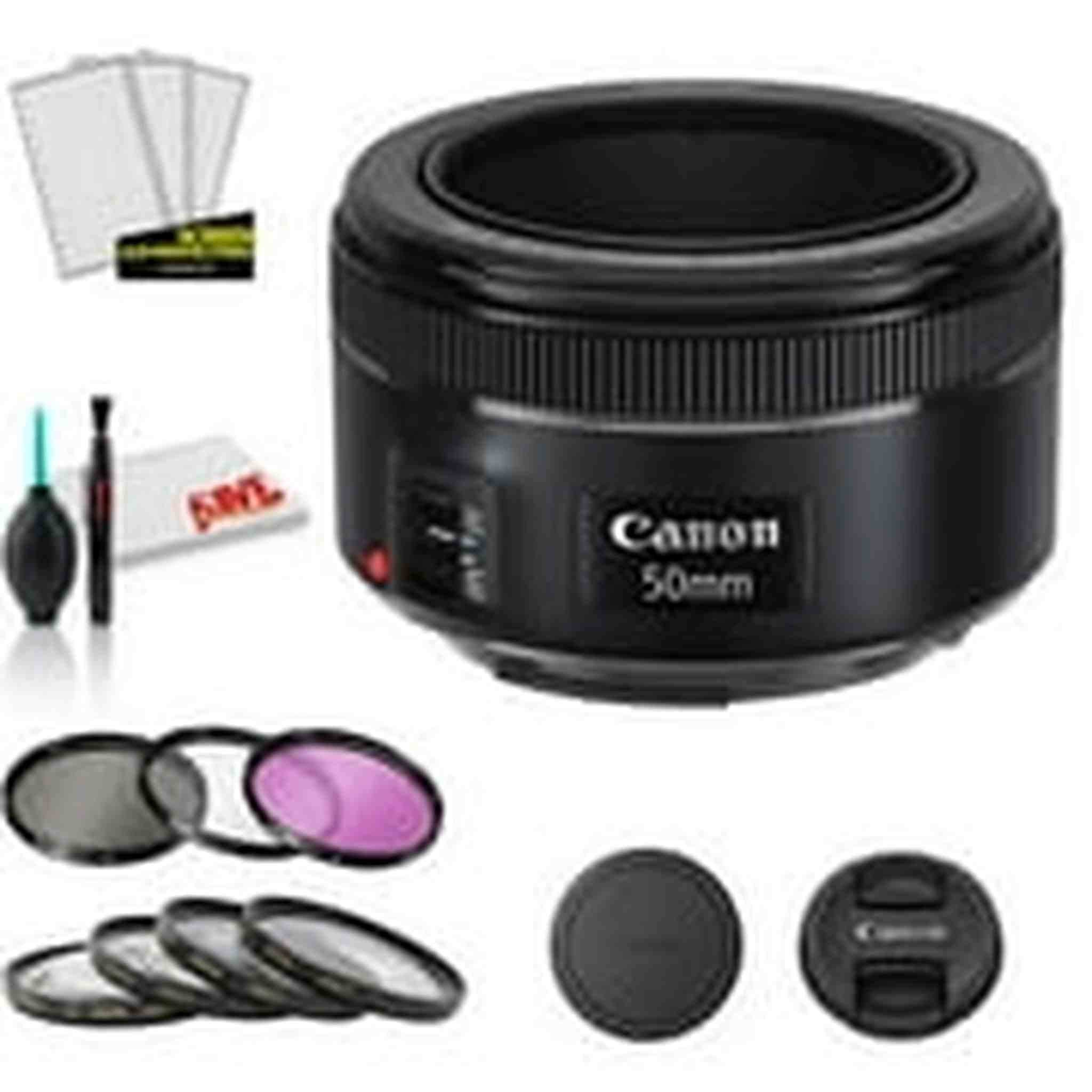 Canon EF 50mm f/1.8 STM Lens International Model Bundle with Filter Kits Canon