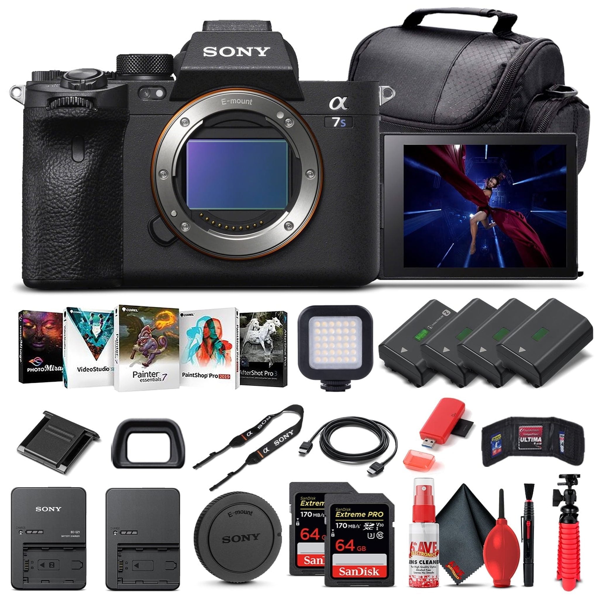 Sony Alpha a7S III Mirrorless Camera Body Only ILCE7SM3/B - Pro Bundle Sony