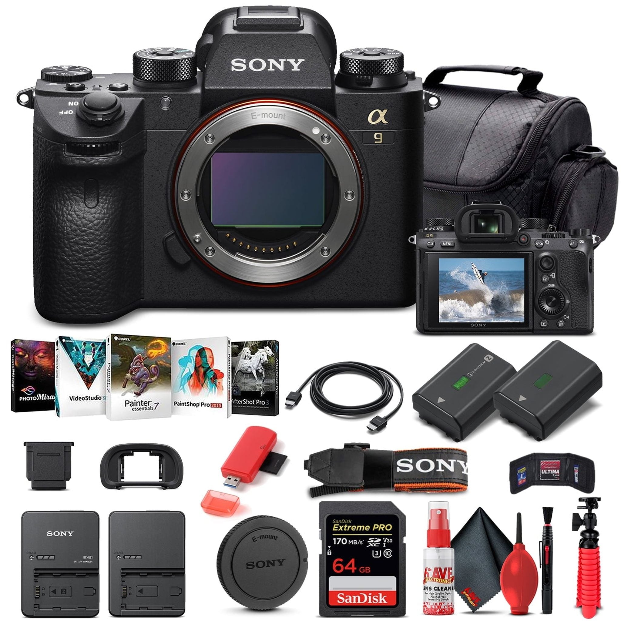 Sony Alpha a9 II Mirrorless Camera Body Only ILCE9M2/B - Basic Bundle Sony