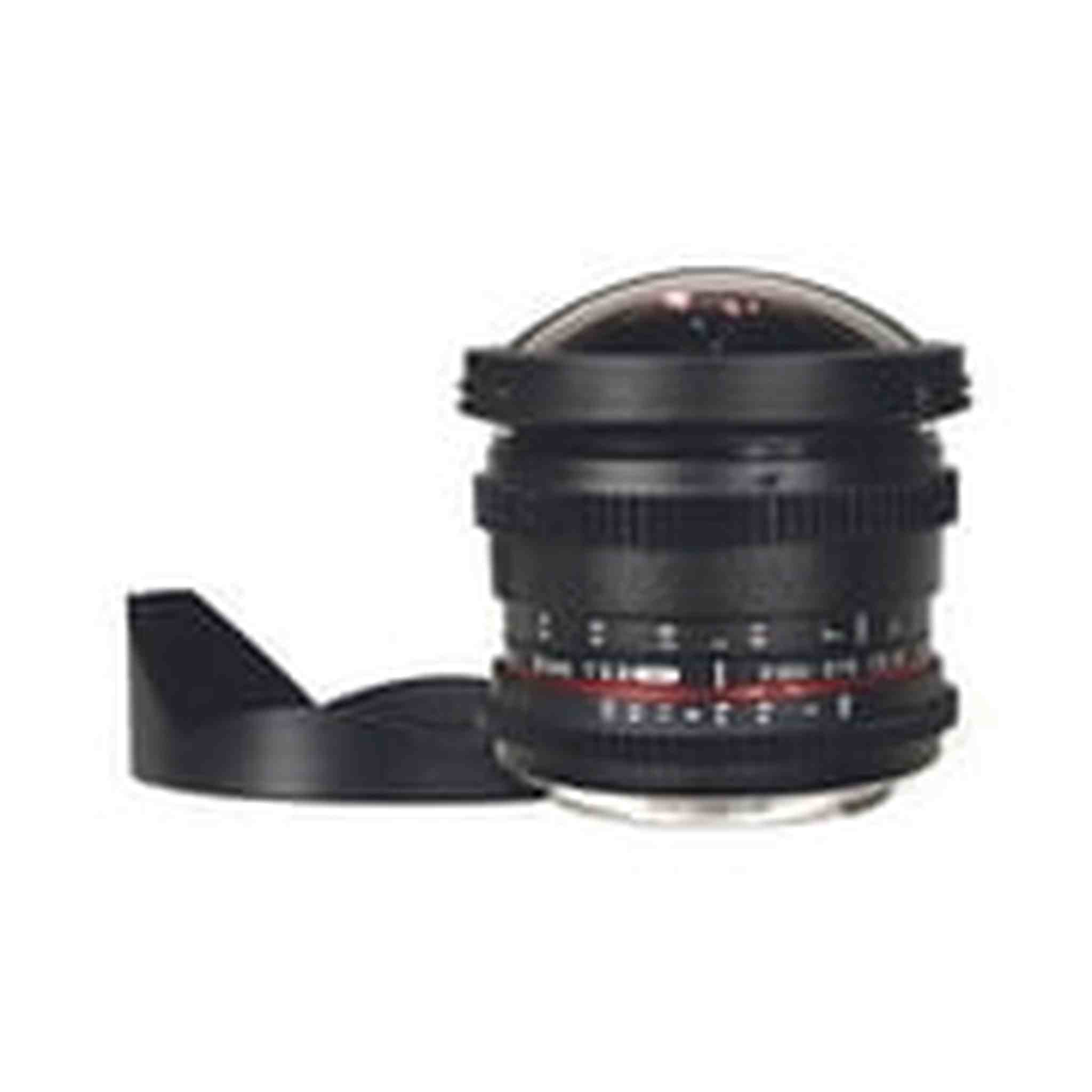 Rokinon RKHD8MV-N HD 8mm t/3.8 Fisheye Lens for Nikon with De-clicked Aperture and Removable HoodWide-Angle Lens Rokinon