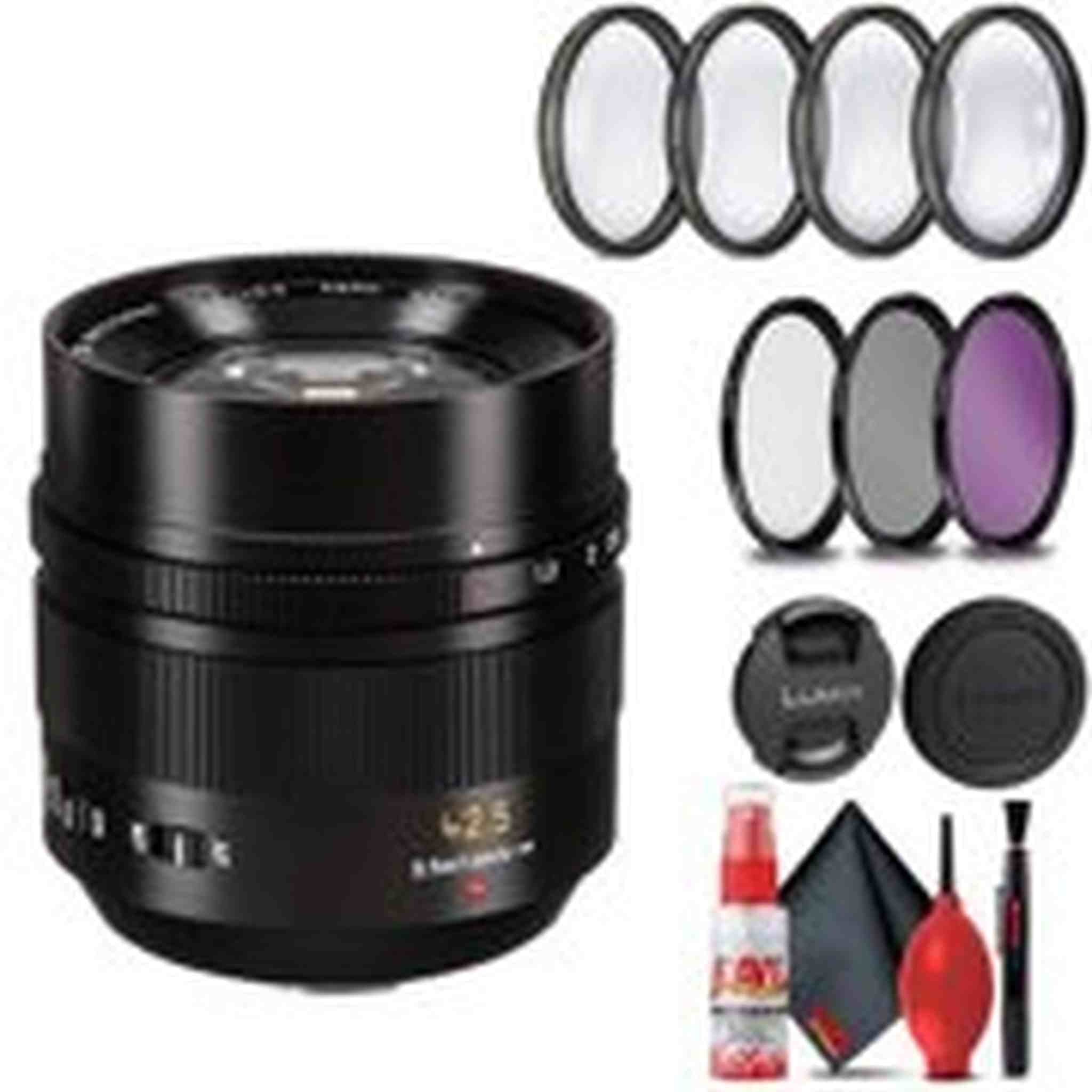 Panasonic Leica DG Nocticron 42.5mm f1.2 Lens Bundle with 67mm Filter Kits Panasonic