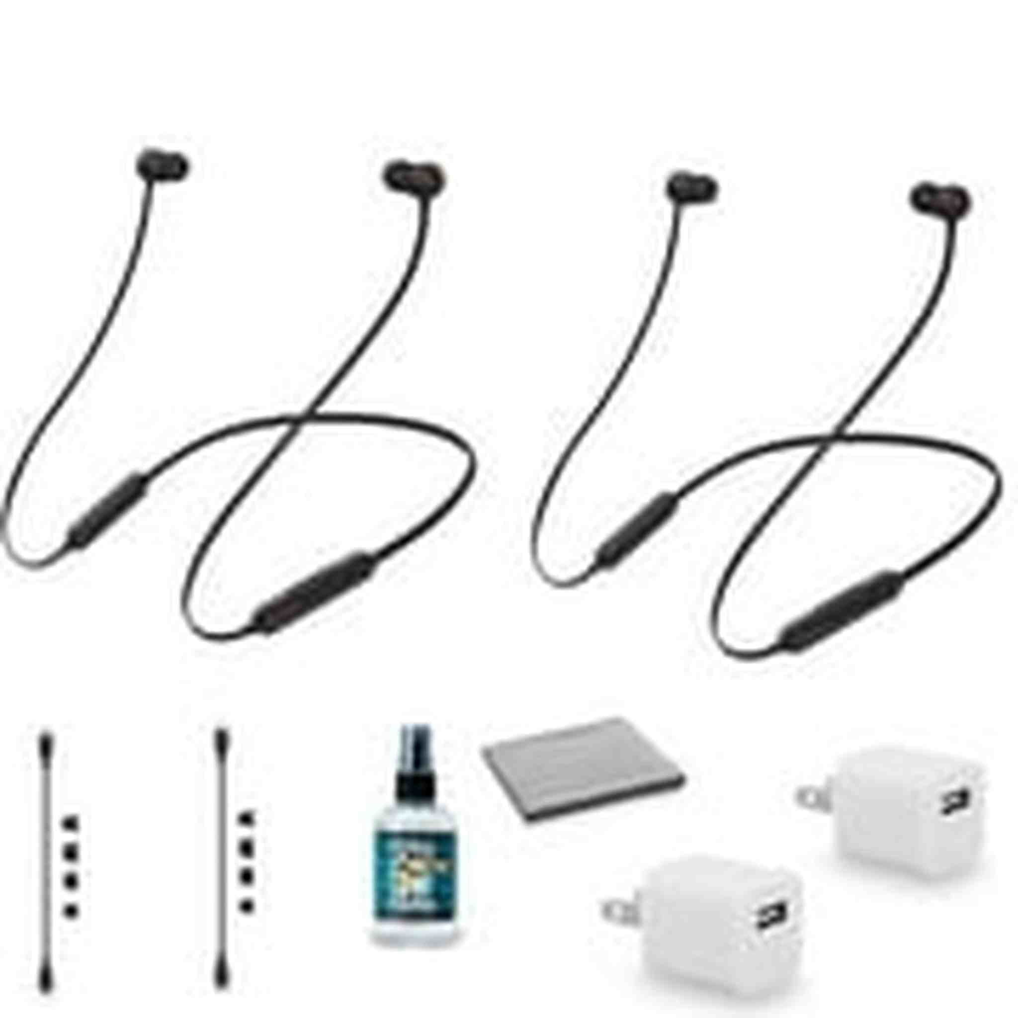 Beats by Dr. Dre Beats Flex Wireless In-Ear Headphones Beats Black 2 pack MYMC2LL/A with Headphone Cleaner Bundle Beats