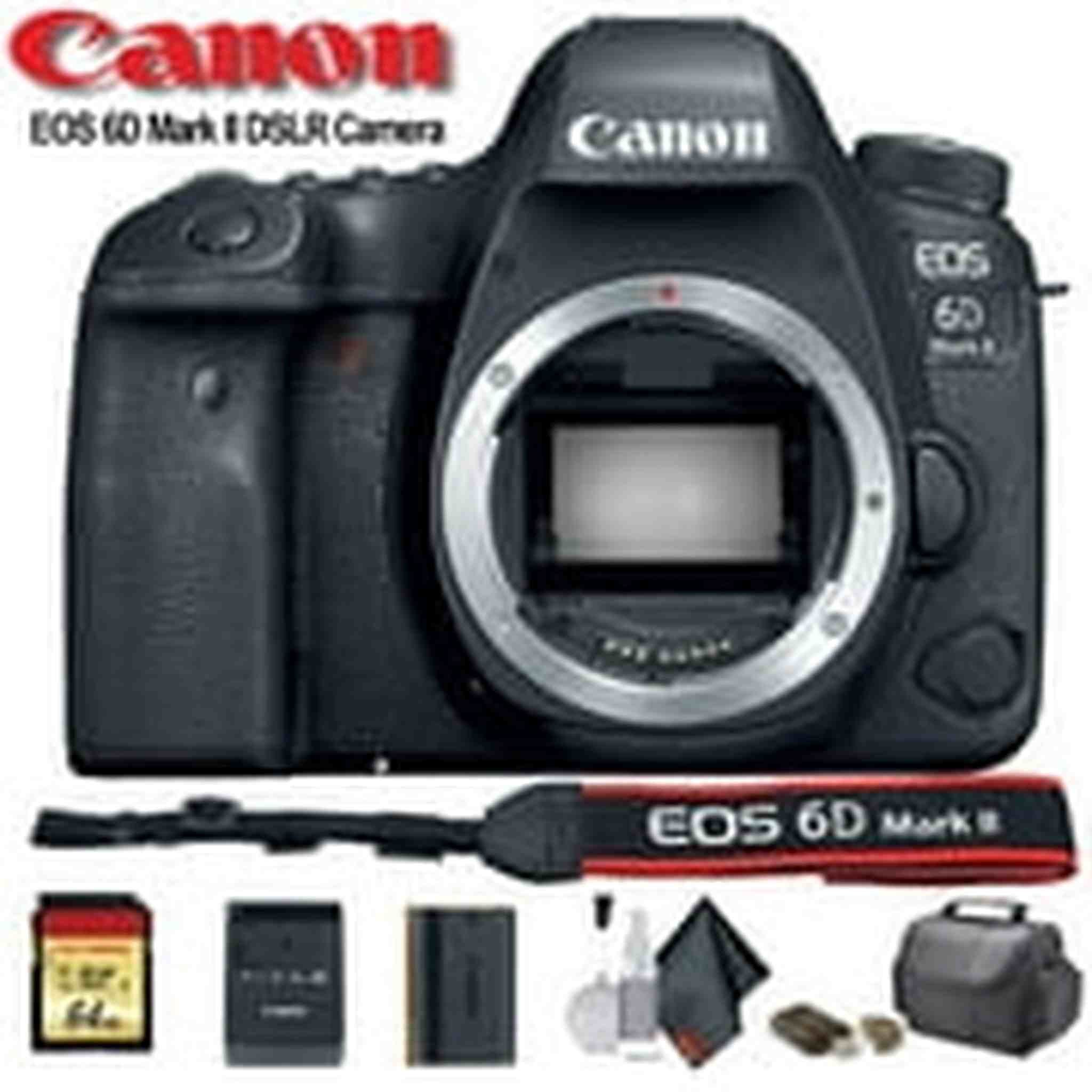 Canon EOS 6D Mark II DSLR Camera International Model 1897C002 - Starter Bundle Canon