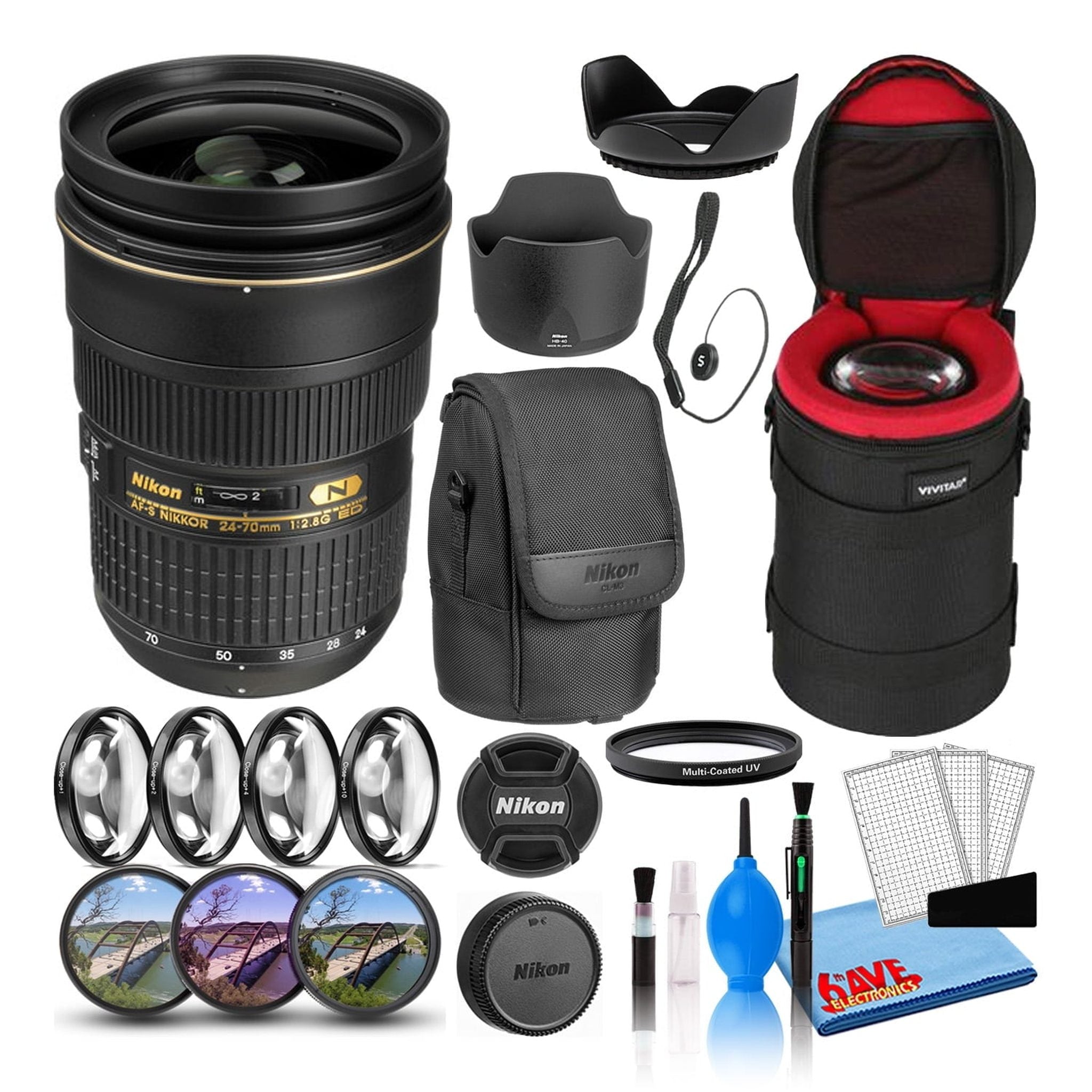 Nikon AF-S 24-70mm f/2.8G ED Zoom Lens 2164 Intl Model Bundle Nikon